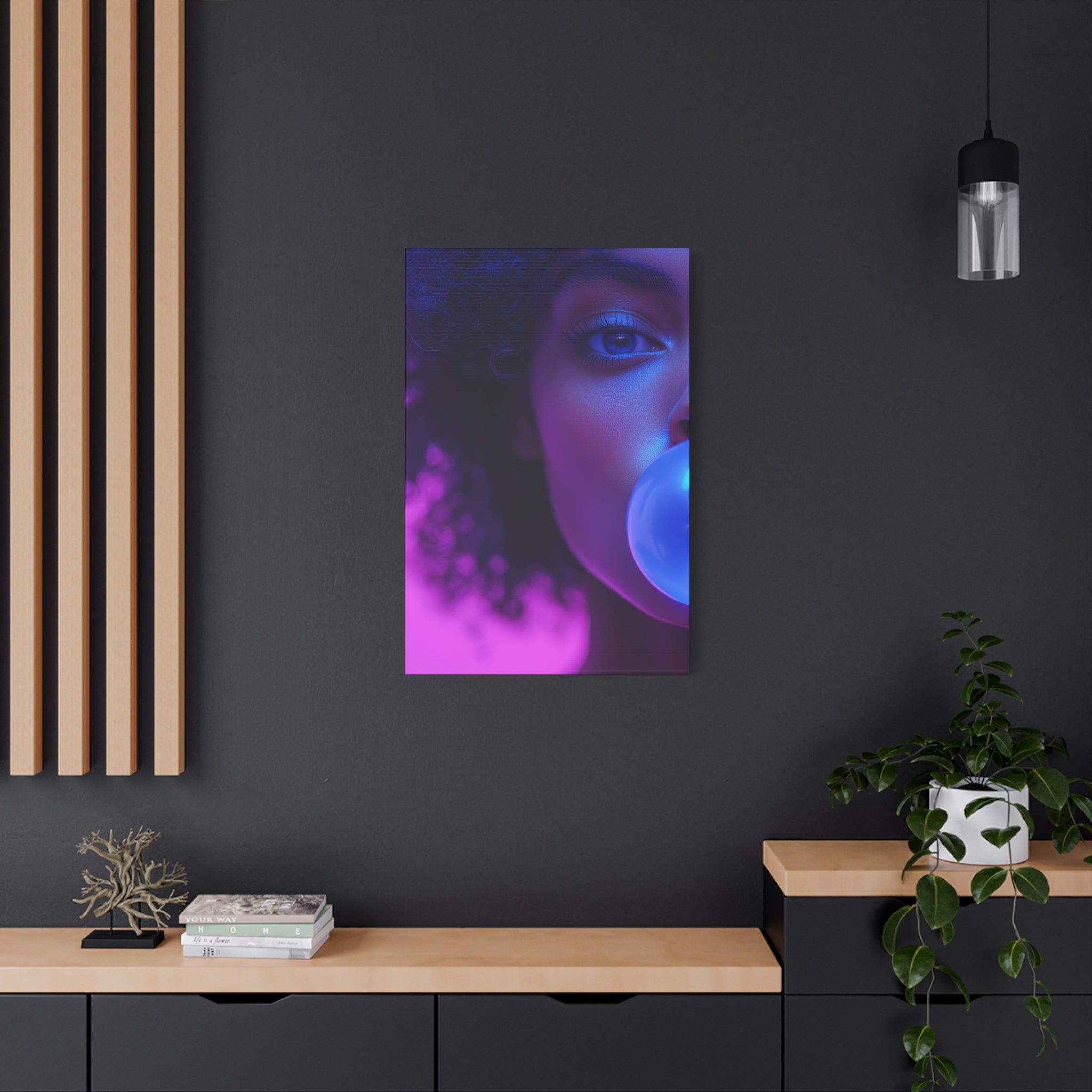 Colorful Bubblegum Canvas Art - Eye-Catching Stretched Wall Decor
