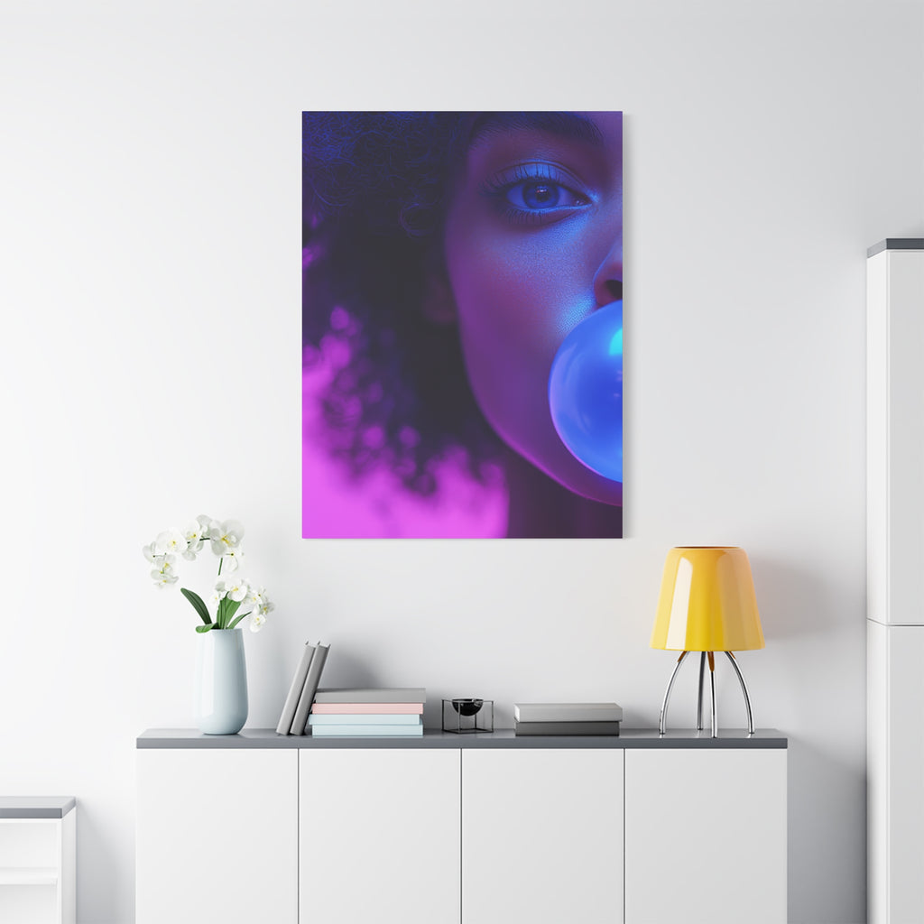 Colorful Bubblegum Canvas Art - Eye-Catching Stretched Wall Decor