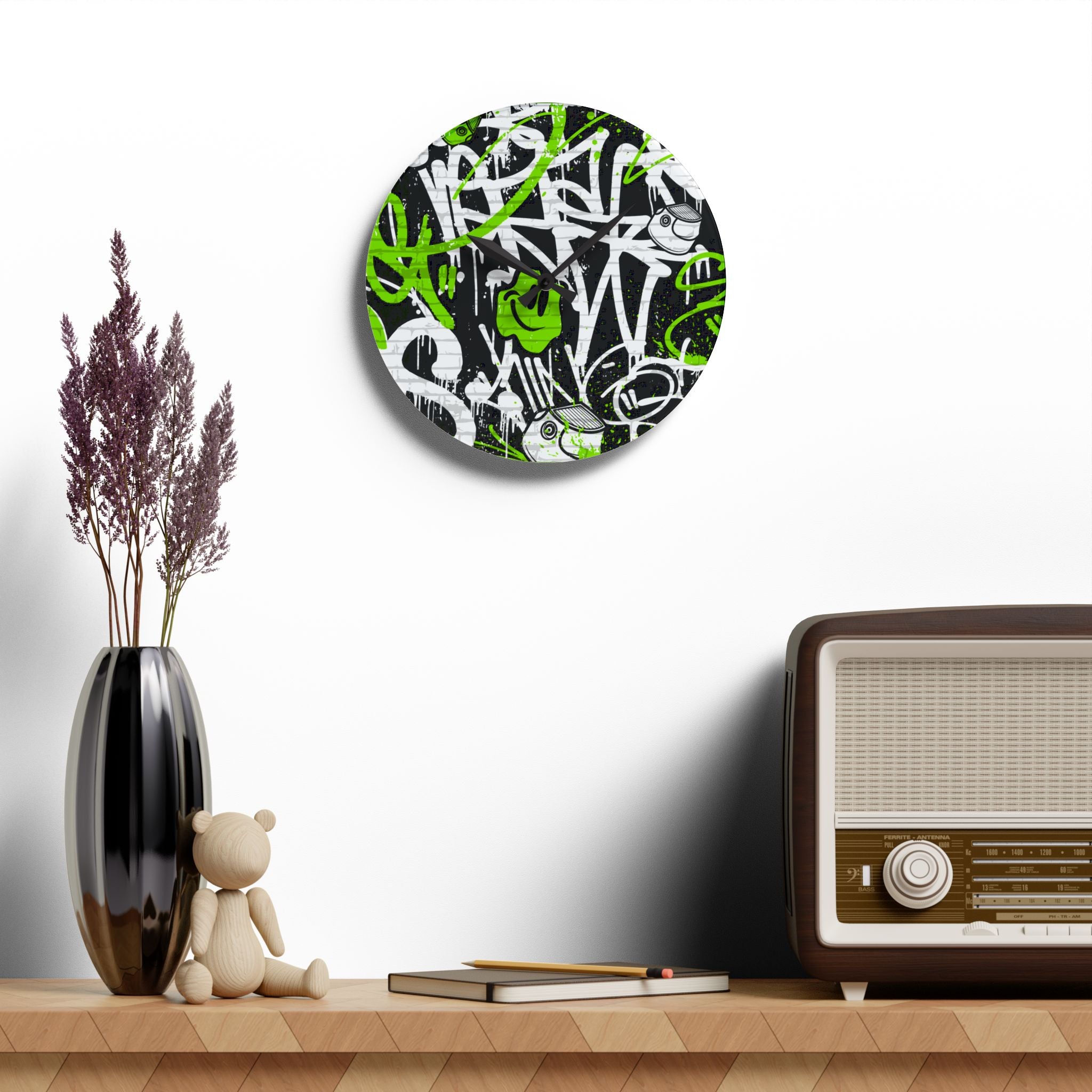 Graffiti Wall Clock