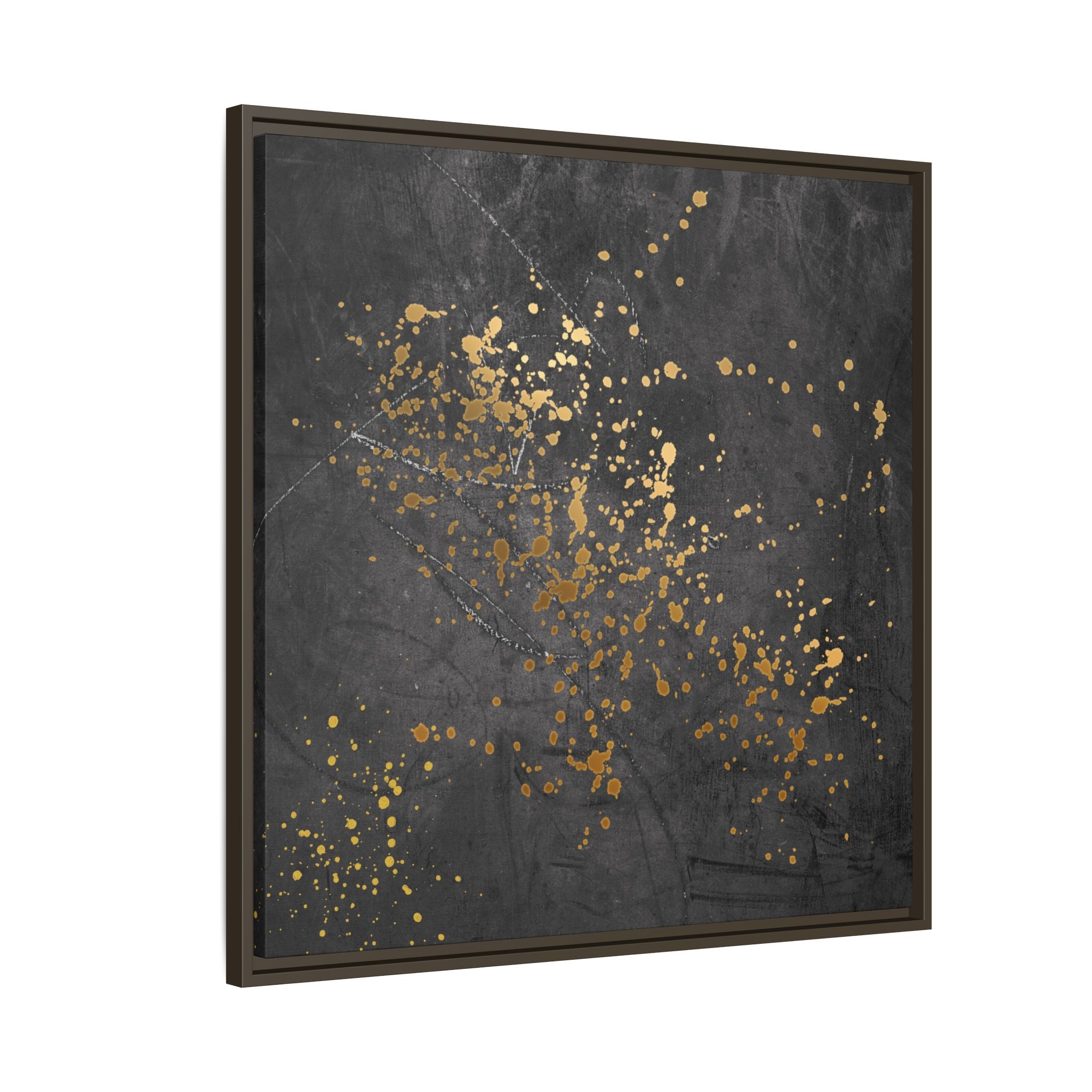 Elegant Gold Splash Canvas Art | Modern Home Decor, Wall Art, Framed Artwork, Living Room Accent, Gift Idea