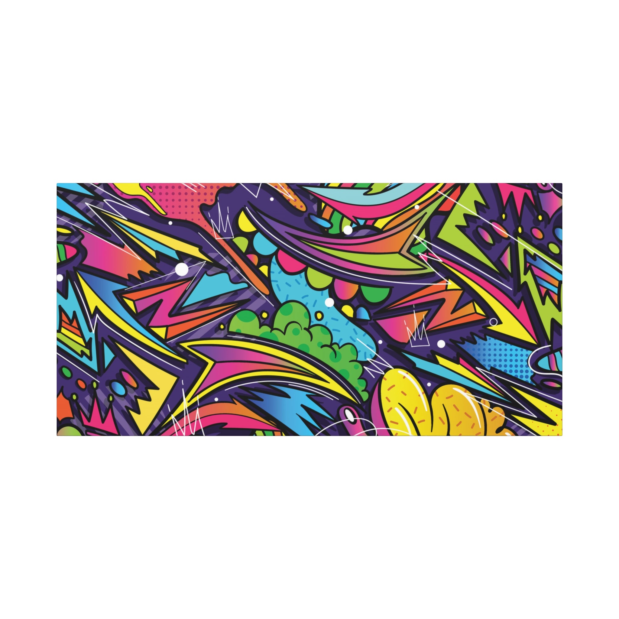 Graffiti Doodle Art Wall Print – Vibrant Urban Pop Abstract Canvas for Creative and Youthful Spaces