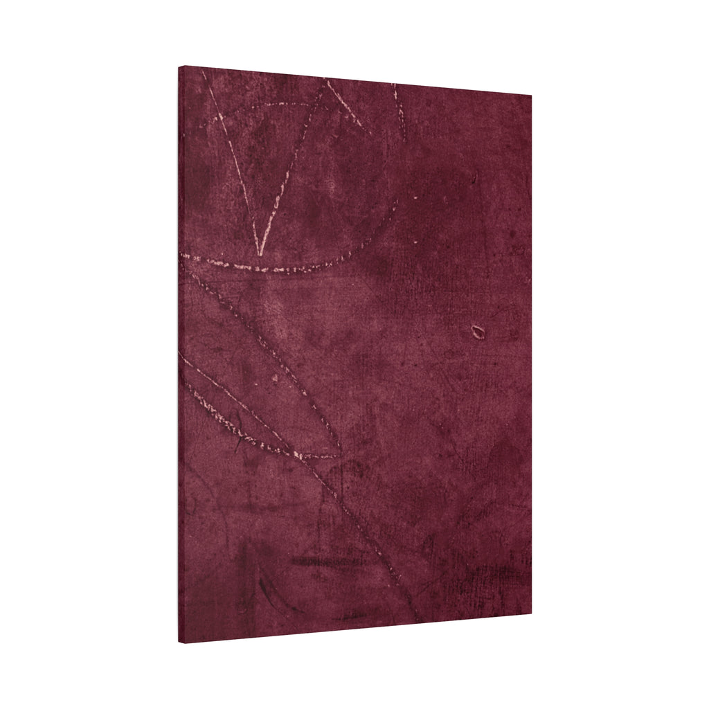 Modern Abstract Wall Art Canvas Print - Matte Burgundy Design