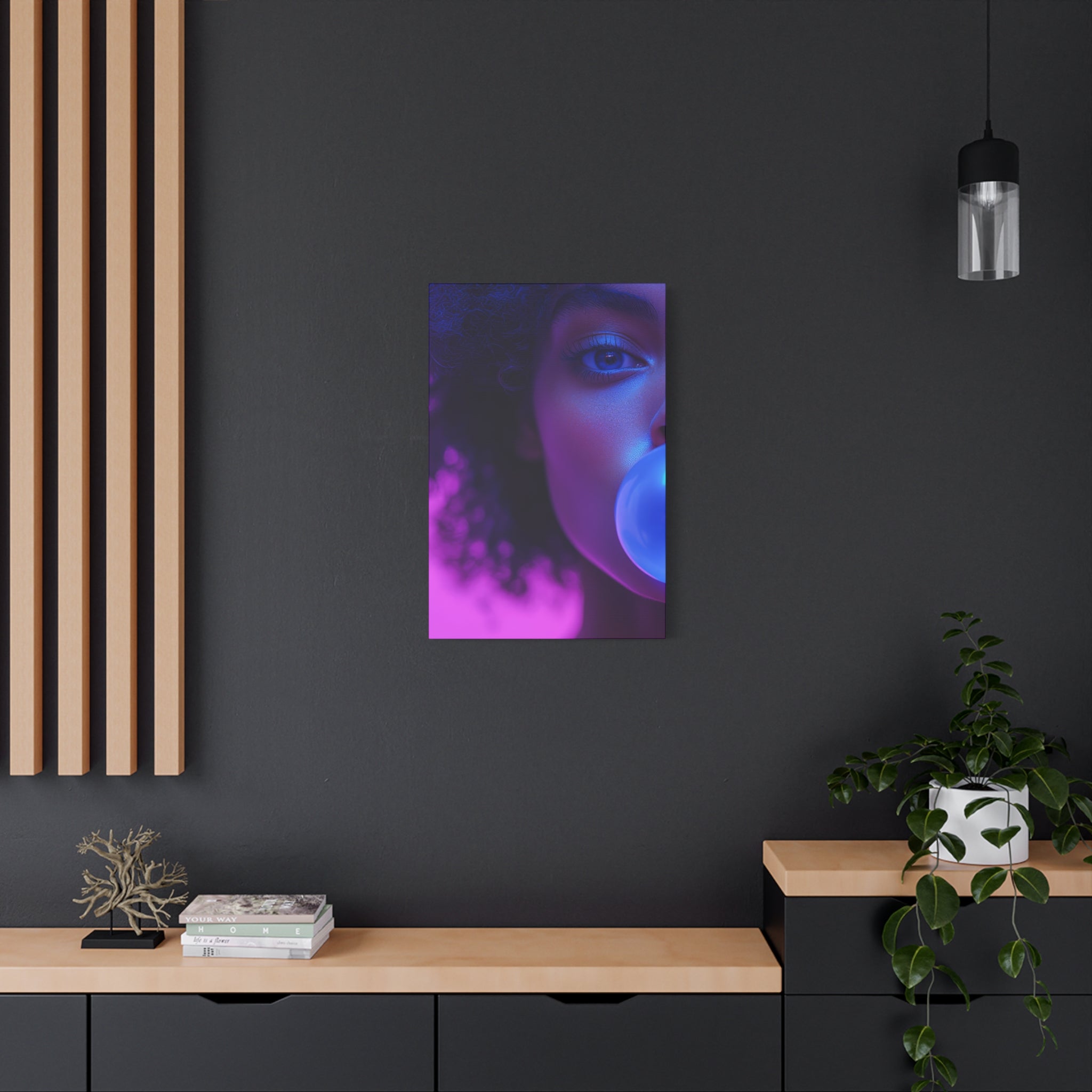 Colorful Bubblegum Canvas Art - Eye-Catching Stretched Wall Decor