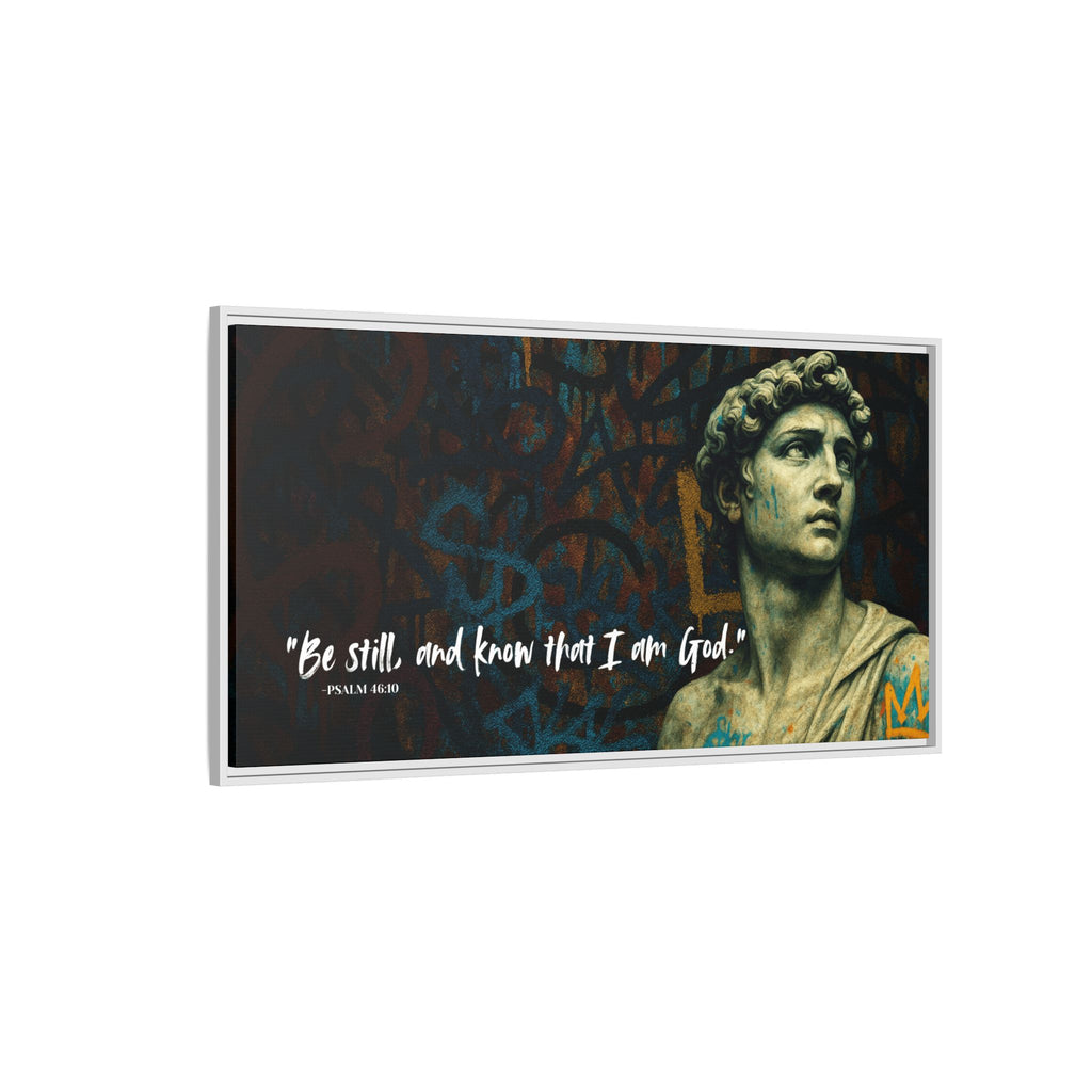 "Be Still and Know" – Psalm 46:10 Graffiti-Inspired Statue Wall Art
