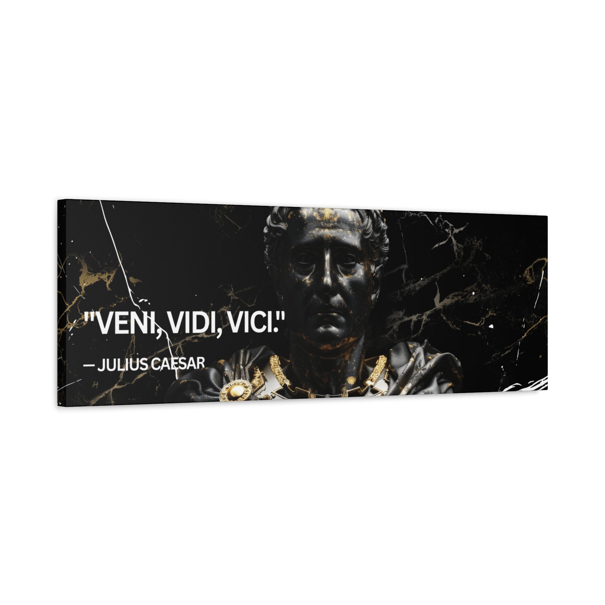 Inspirational Canvas Wall Art – "VENI, VIDI, VICI!" – Julius Caesar Quote