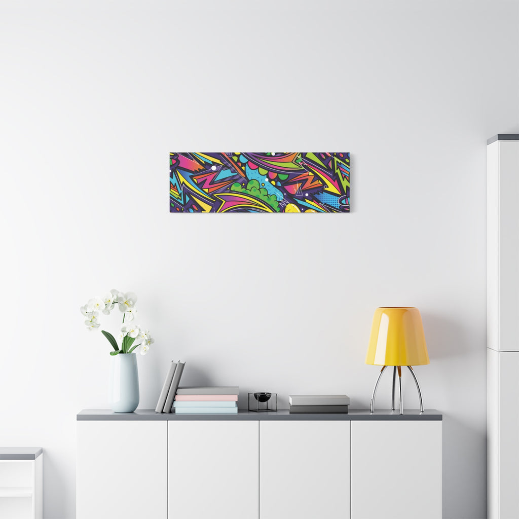 Graffiti Doodle Art Wall Print – Vibrant Urban Pop Abstract Canvas for Creative and Youthful Spaces