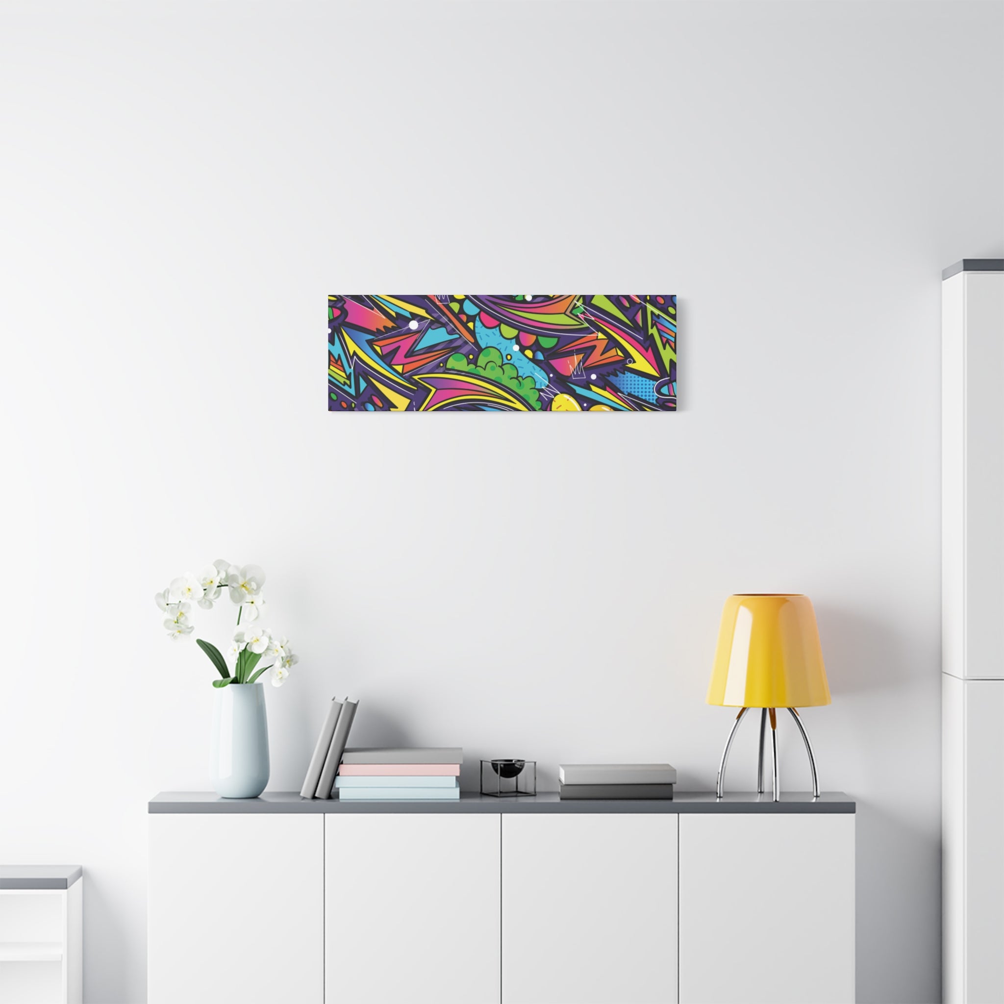 Graffiti Doodle Art Wall Print – Vibrant Urban Pop Abstract Canvas for Creative and Youthful Spaces