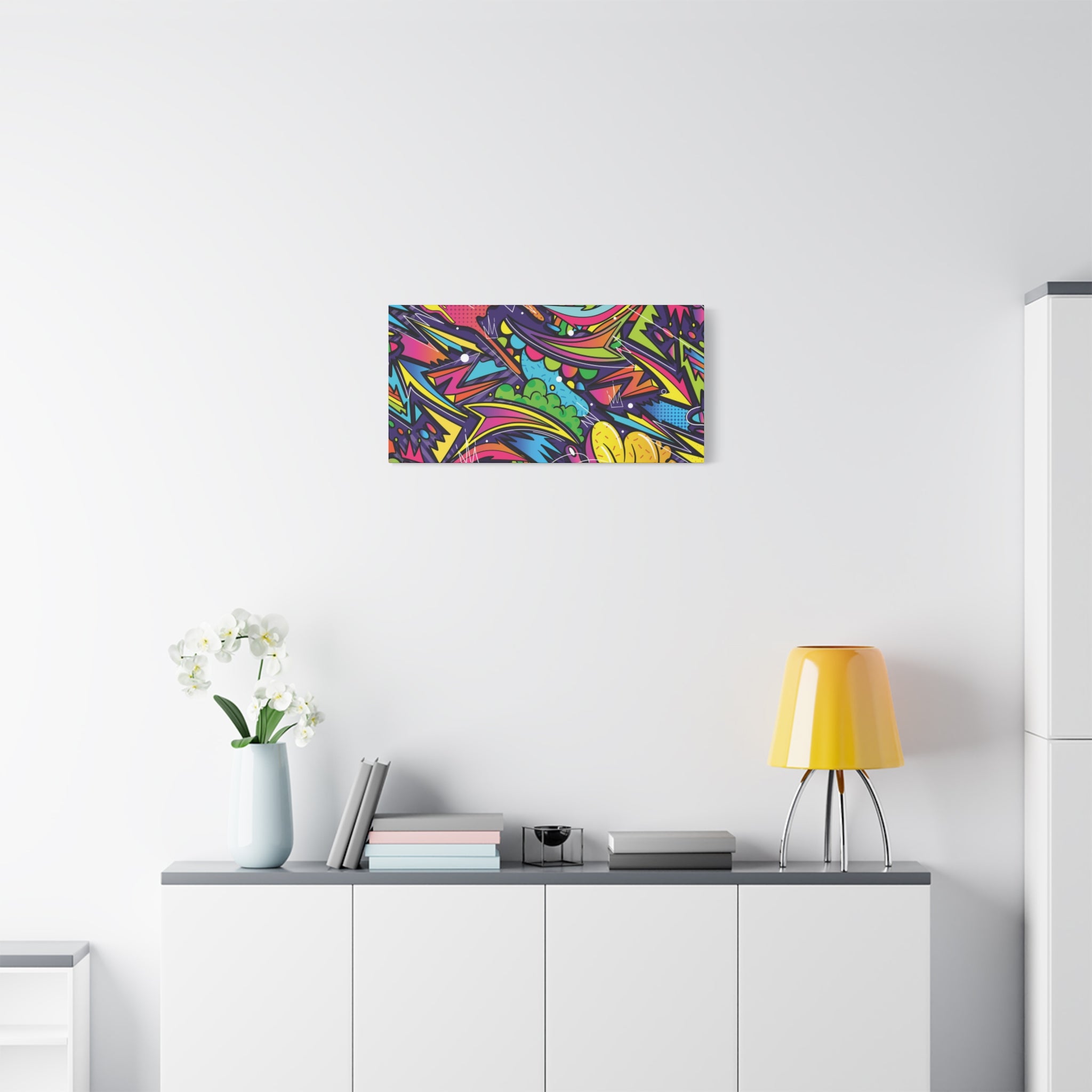 Graffiti Doodle Art Wall Print – Vibrant Urban Pop Abstract Canvas for Creative and Youthful Spaces