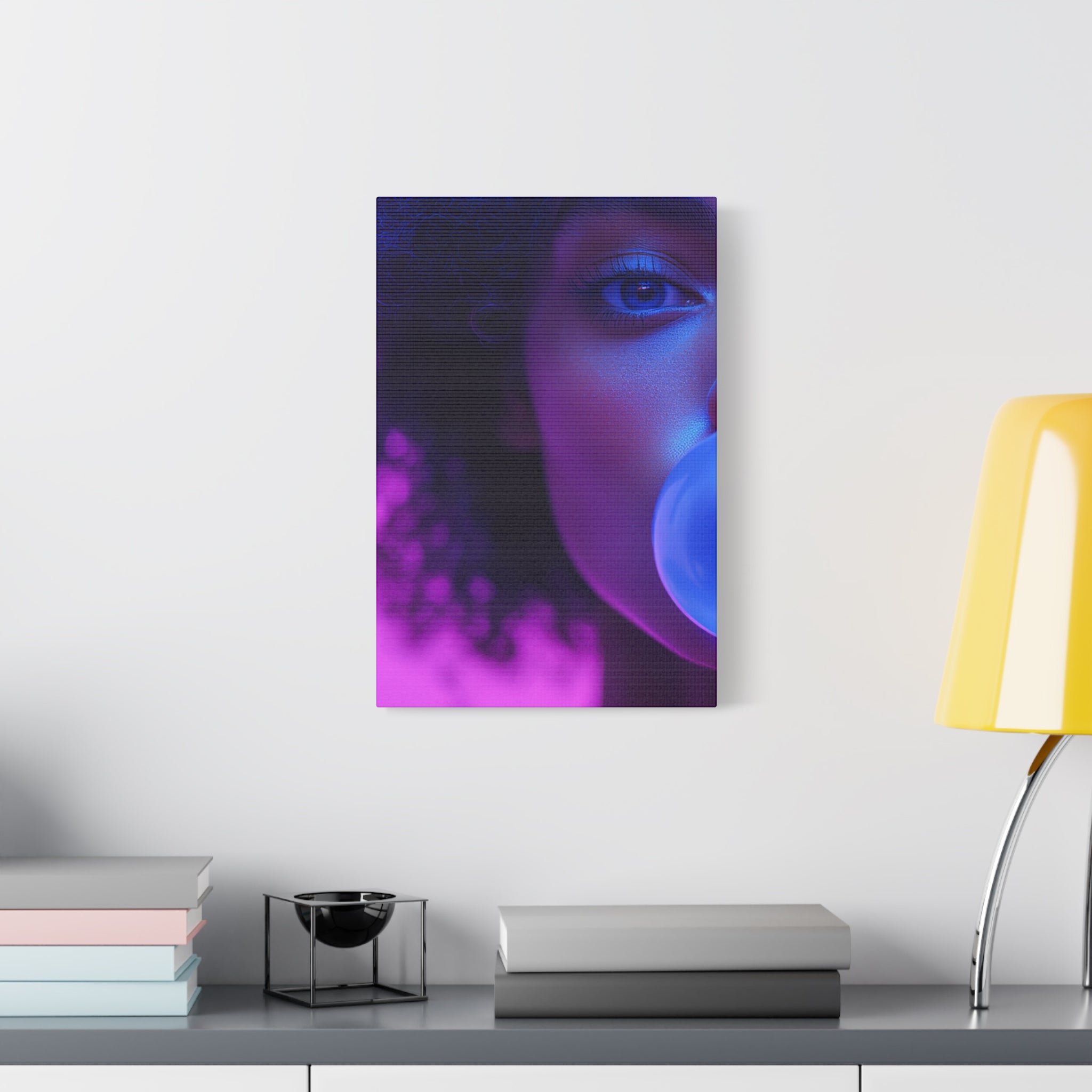 Colorful Bubblegum Canvas Art - Eye-Catching Stretched Wall Decor