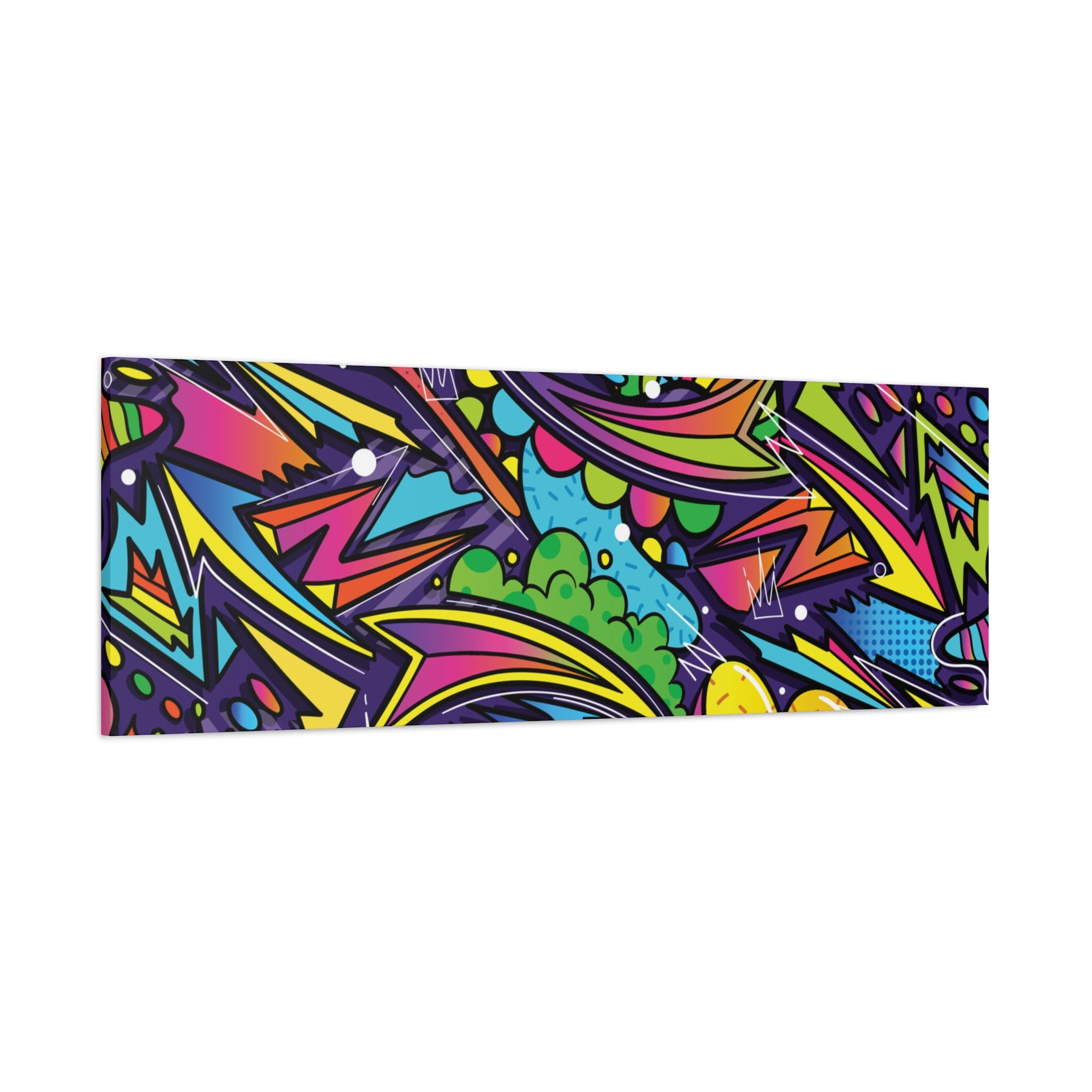 Graffiti Doodle Art Wall Print – Vibrant Urban Pop Abstract Canvas for Creative and Youthful Spaces