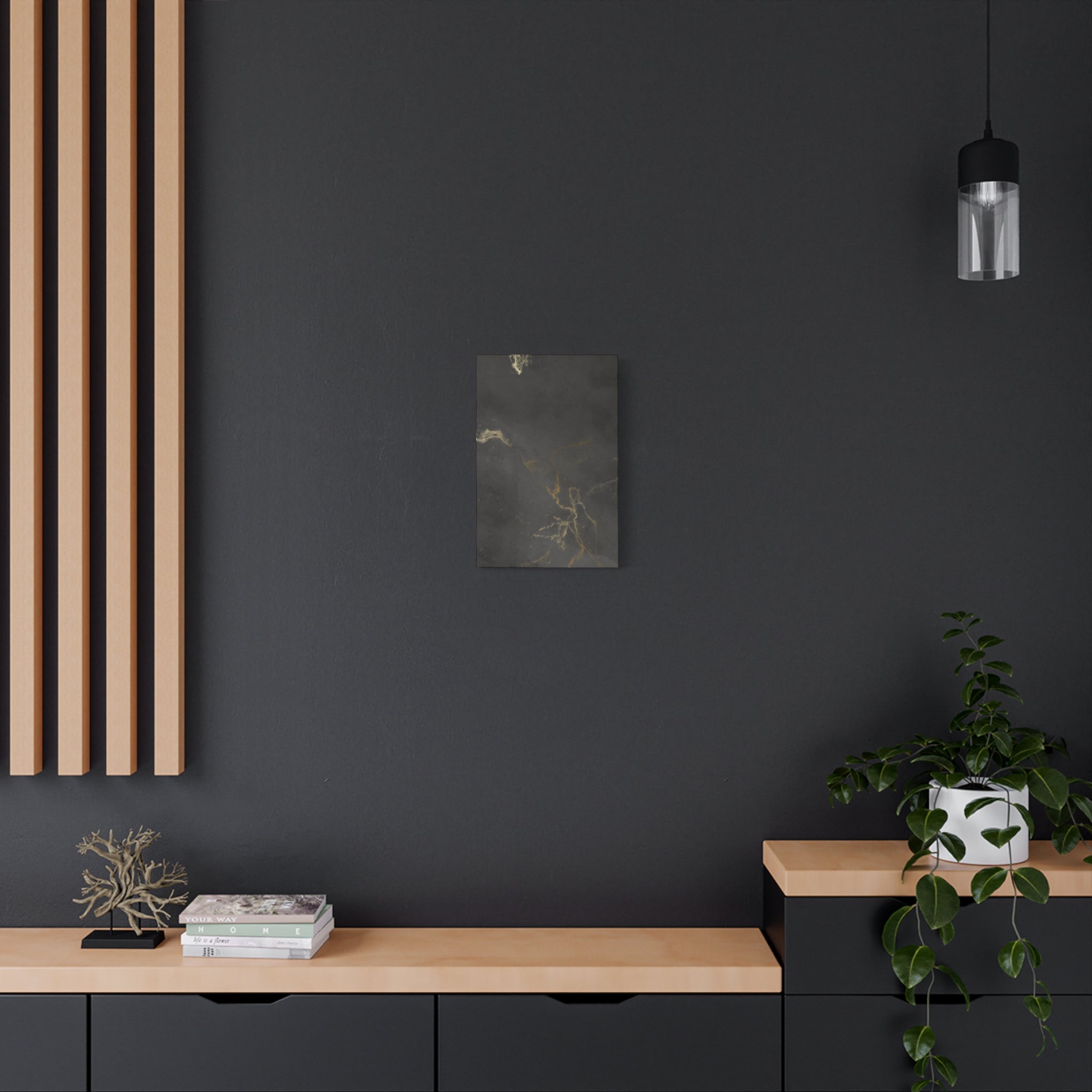 Modern Abstract Canvas Artwork - Stretched Matte Design 12"x 16"