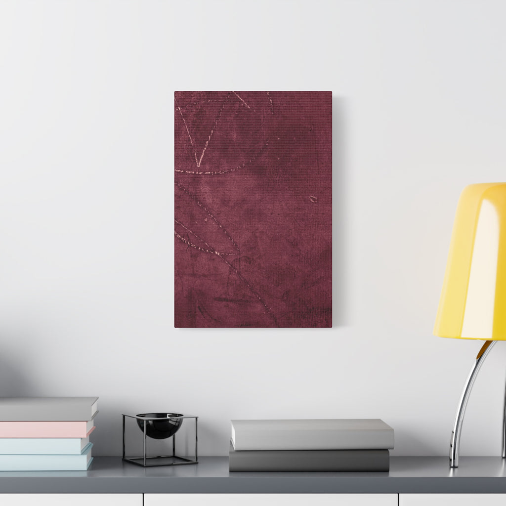 Modern Abstract Wall Art Canvas Print - Matte Burgundy Design
