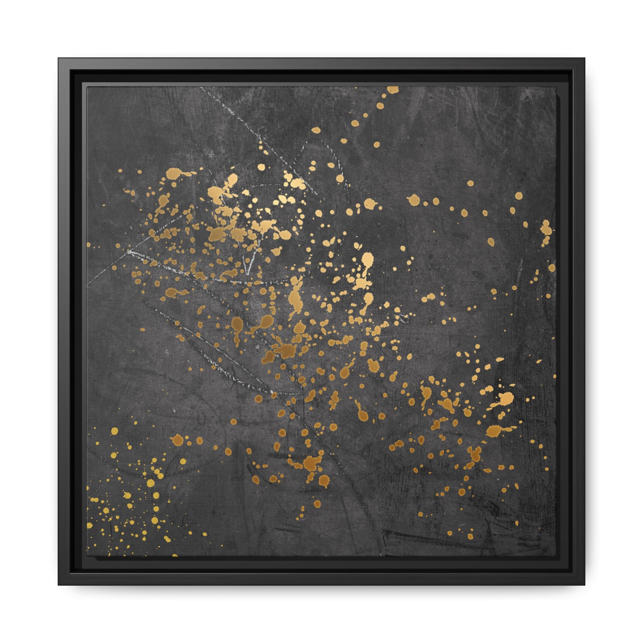 Elegant Gold Splash Canvas Art | Modern Home Decor, Wall Art, Framed Artwork, Living Room Accent, Gift Idea
