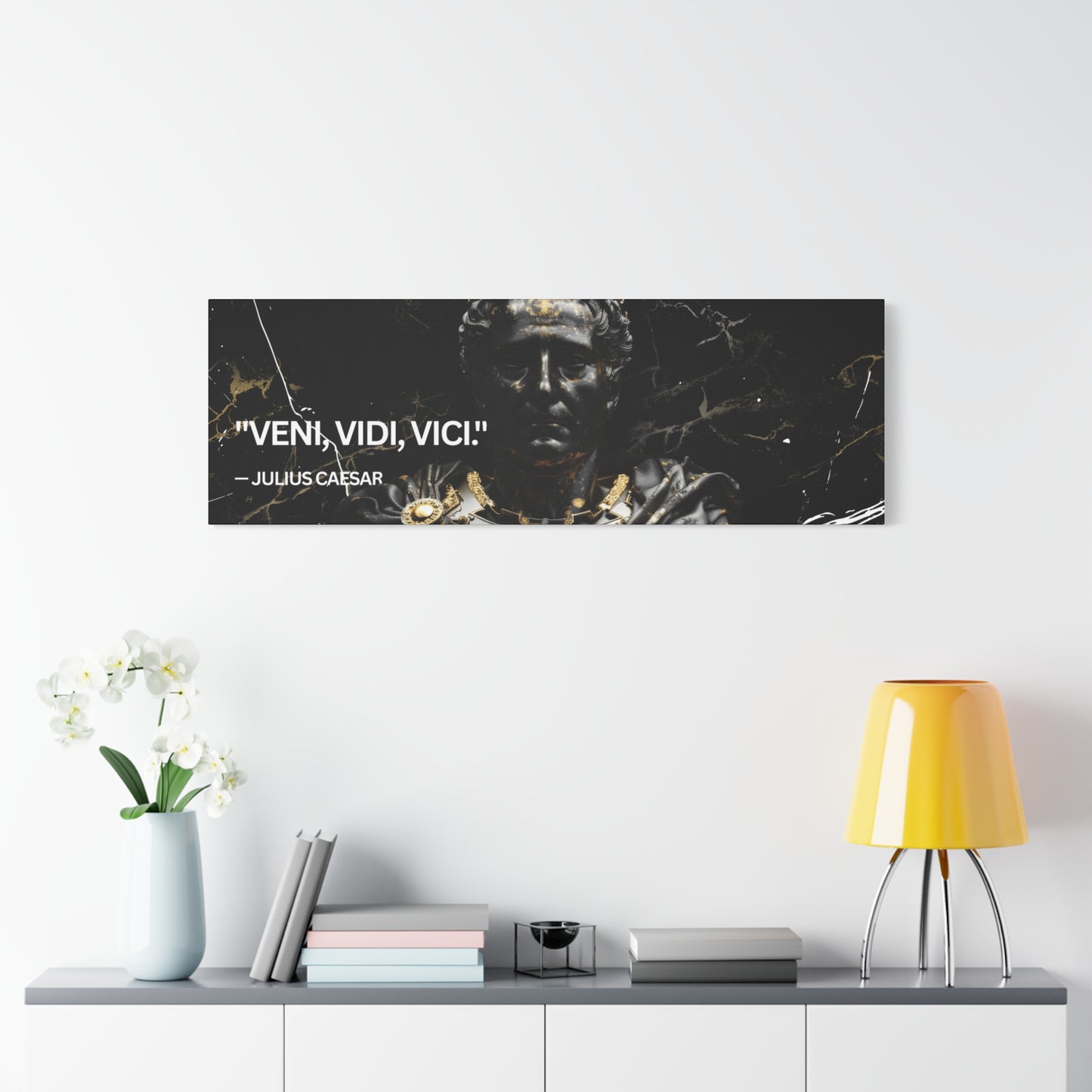 Inspirational Canvas Wall Art – "VENI, VIDI, VICI!" – Julius Caesar Quote
