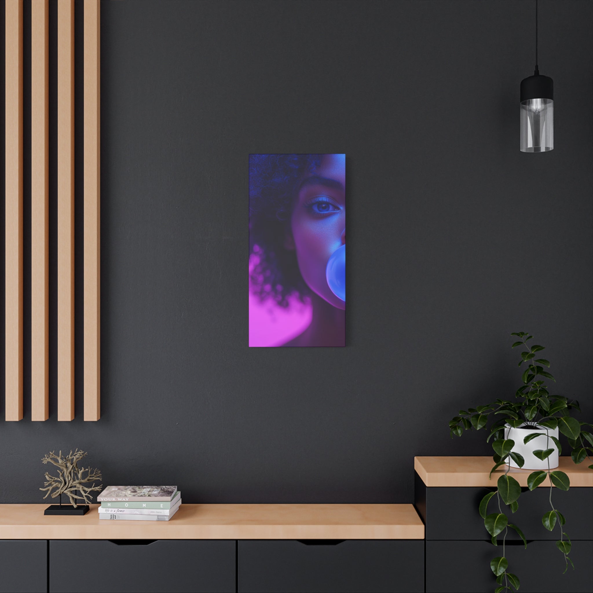 Colorful Bubblegum Canvas Art - Eye-Catching Stretched Wall Decor