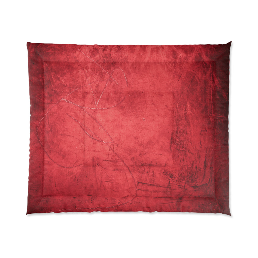 Luxurious Red Grunge Comforter – Bold Urban-Inspired Bedding for Modern Bedrooms