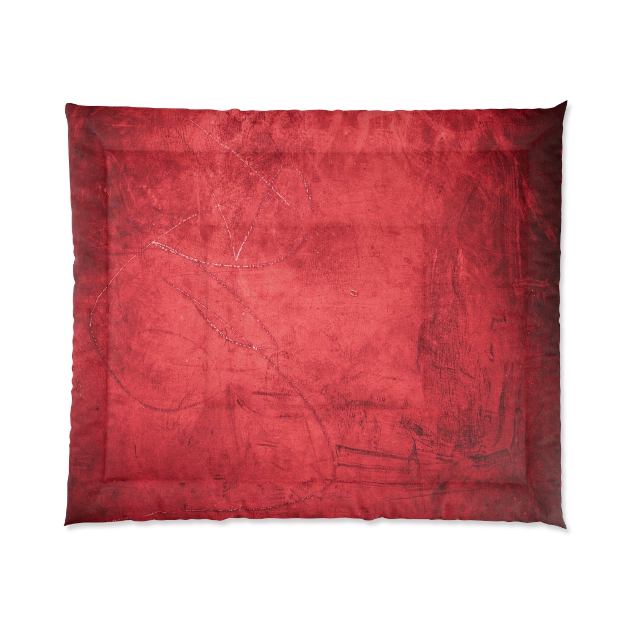 Luxurious Red Grunge Comforter – Bold Urban-Inspired Bedding for Modern Bedrooms