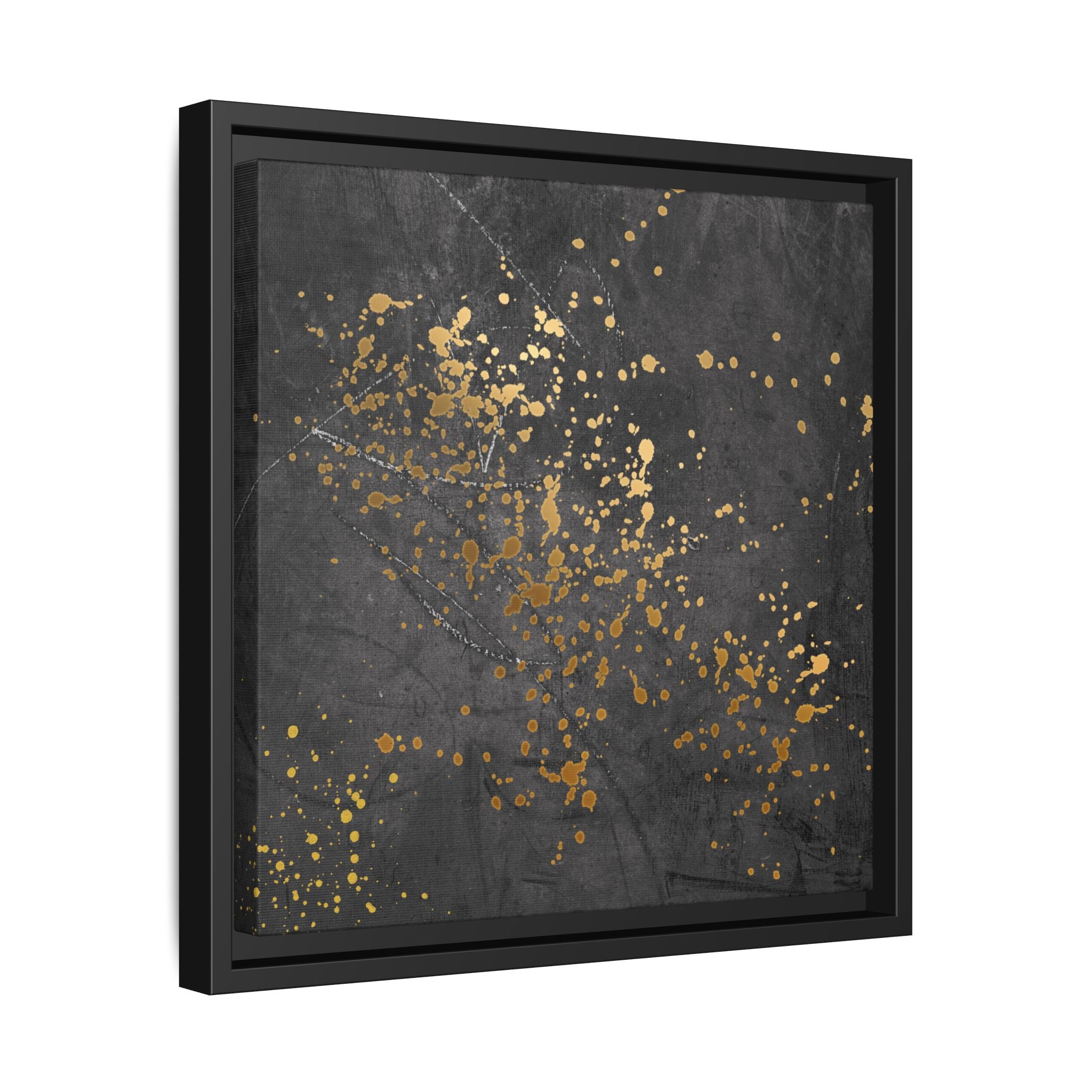 Elegant Gold Splash Canvas Art | Modern Home Decor, Wall Art, Framed Artwork, Living Room Accent, Gift Idea