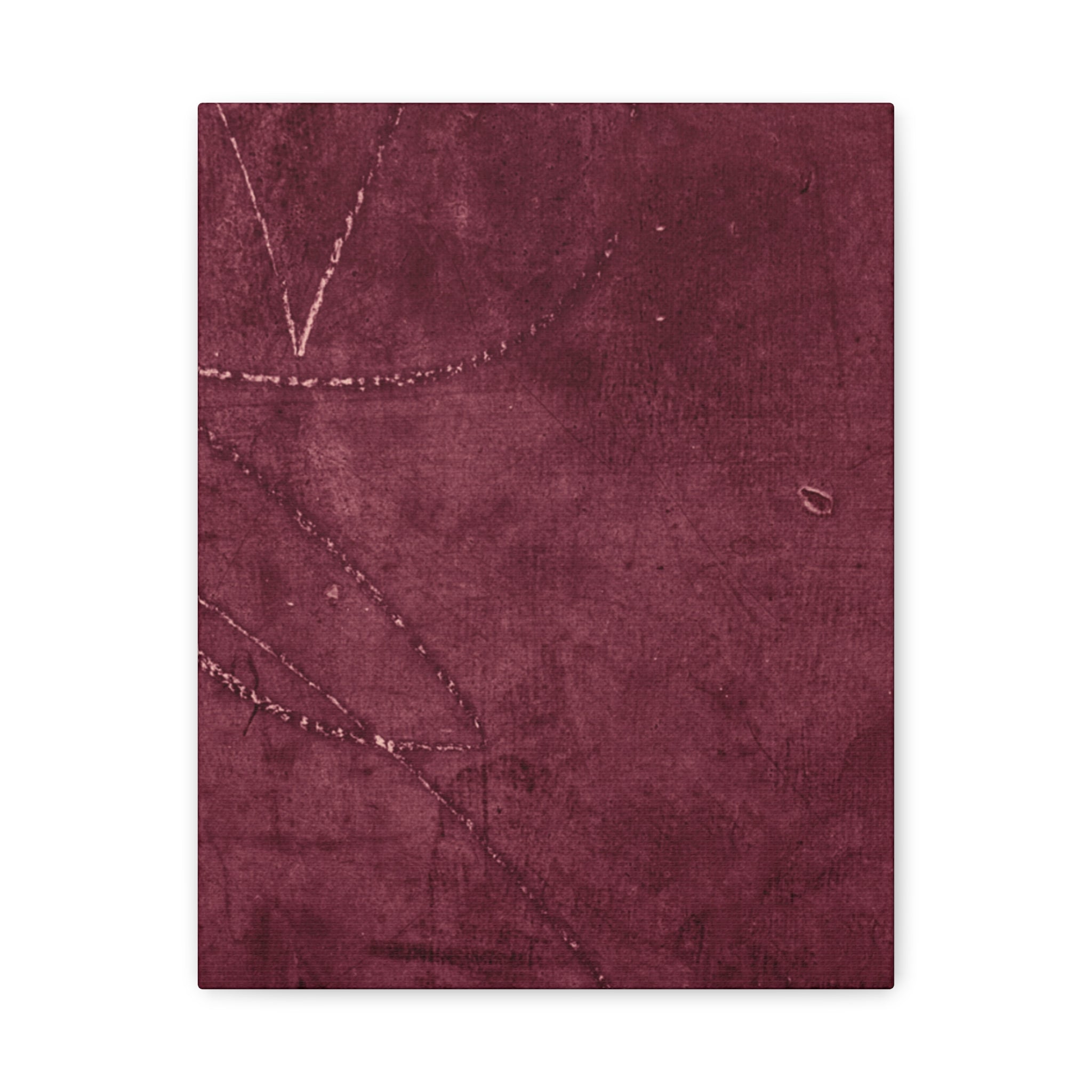 Modern Abstract Wall Art Canvas Print - Matte Burgundy Design