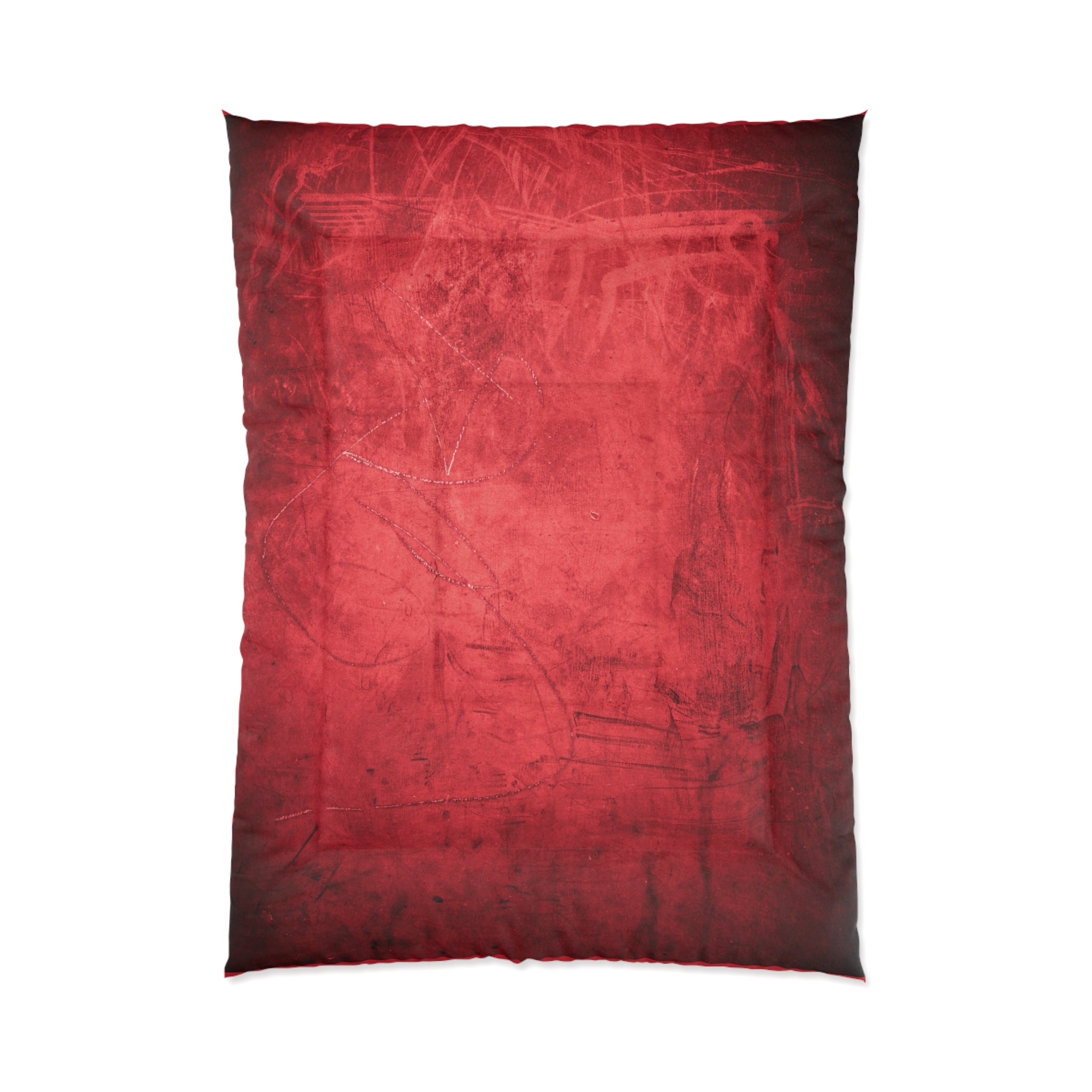 Luxurious Red Grunge Comforter – Bold Urban-Inspired Bedding for Modern Bedrooms