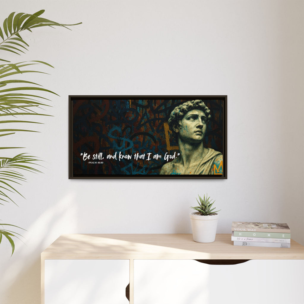 "Be Still and Know" – Psalm 46:10 Graffiti-Inspired Statue Wall Art