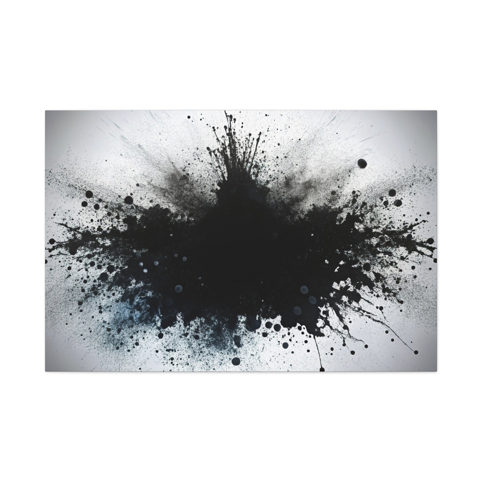 Abstract Ink Splash Wall Art, Modern Decor for Home, Office, Art Lovers, Black and White Canvas Print, Artistic Gift Idea