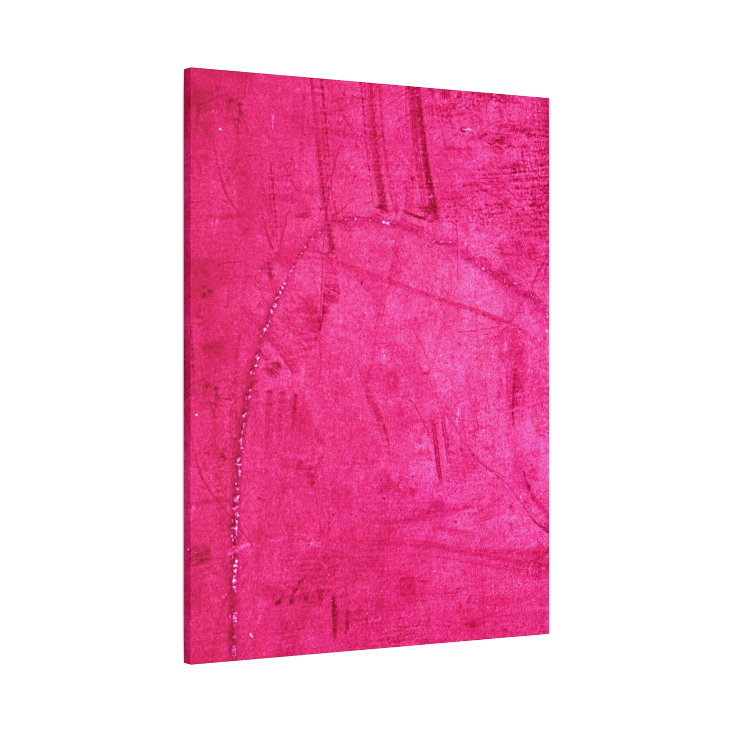 Vibrant Pink Stretched Canvas Art - 1.25" Matte Finish