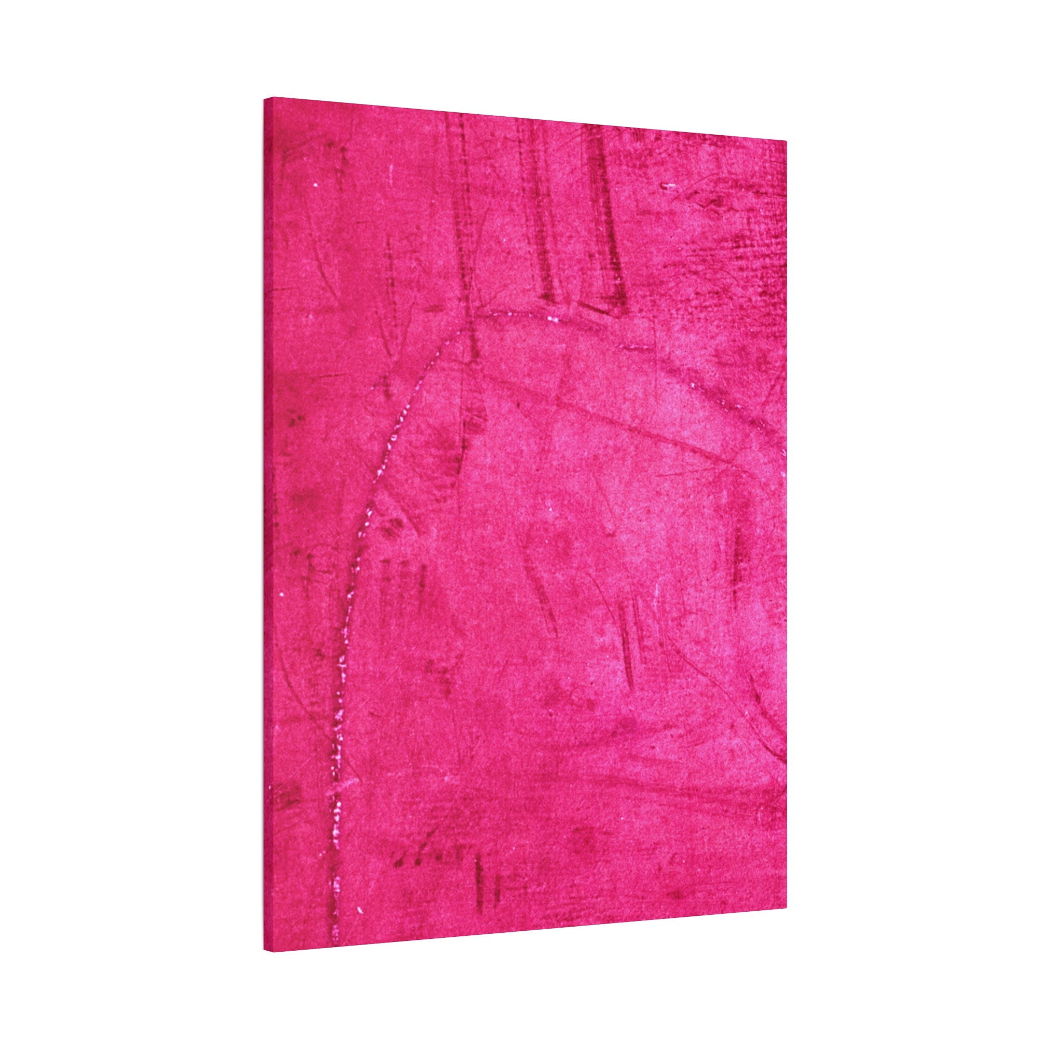 Vibrant Pink Stretched Canvas Art - 1.25" Matte Finish
