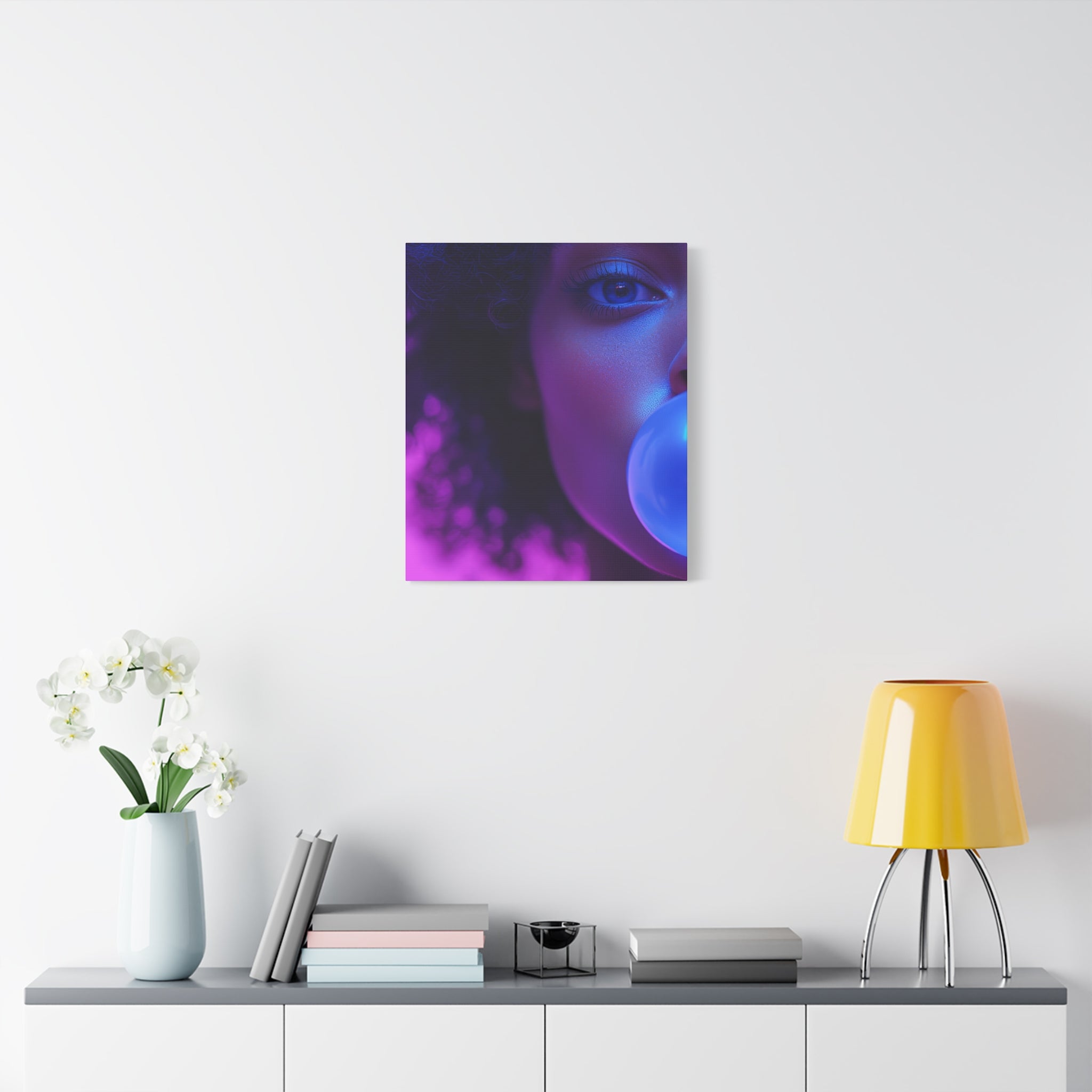 Colorful Bubblegum Canvas Art - Eye-Catching Stretched Wall Decor