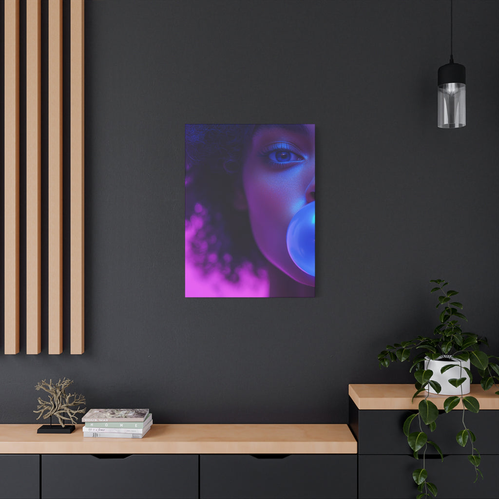 Colorful Bubblegum Canvas Art - Eye-Catching Stretched Wall Decor
