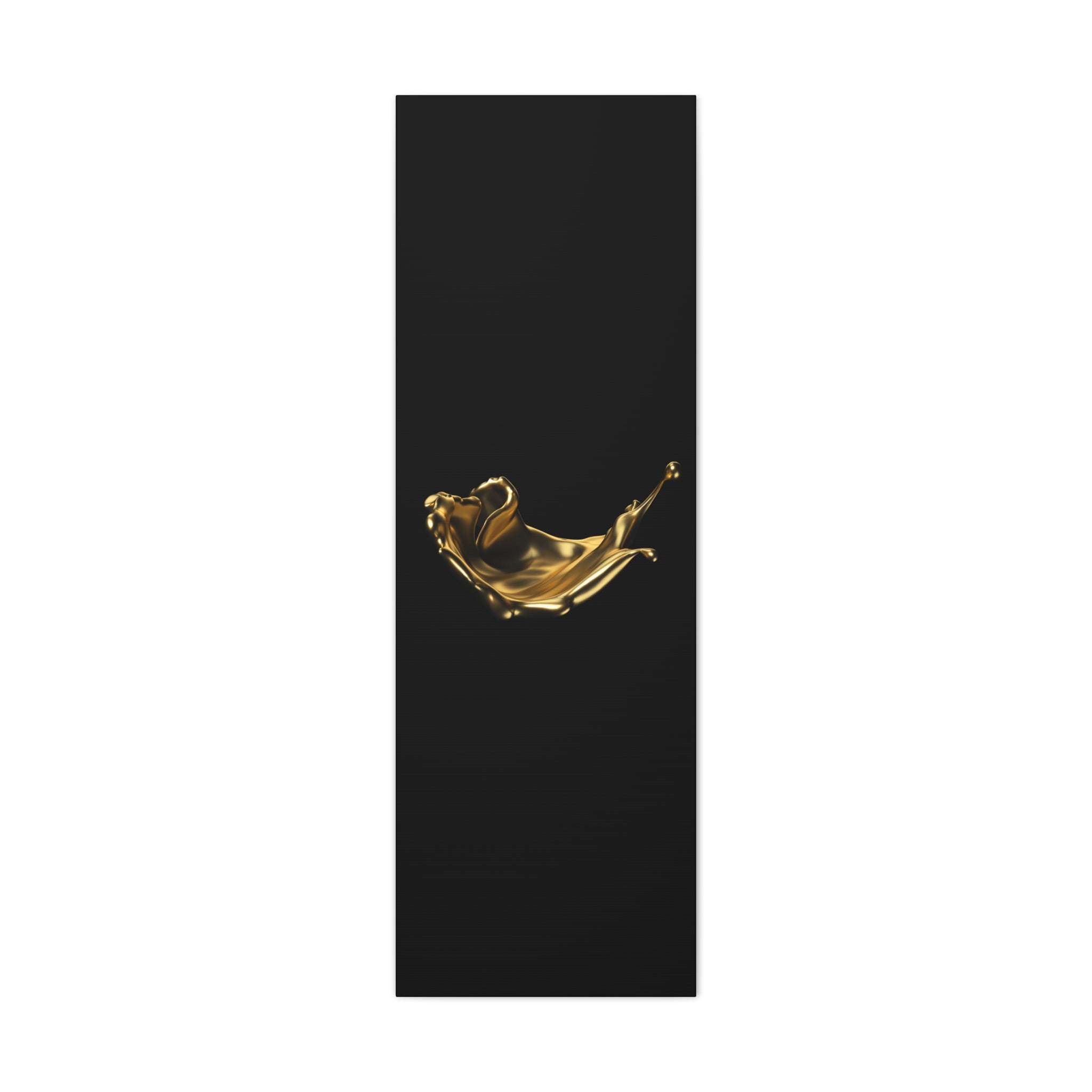 Golden Splash Art Canvas - Modern Black Decor for Stylish Homes