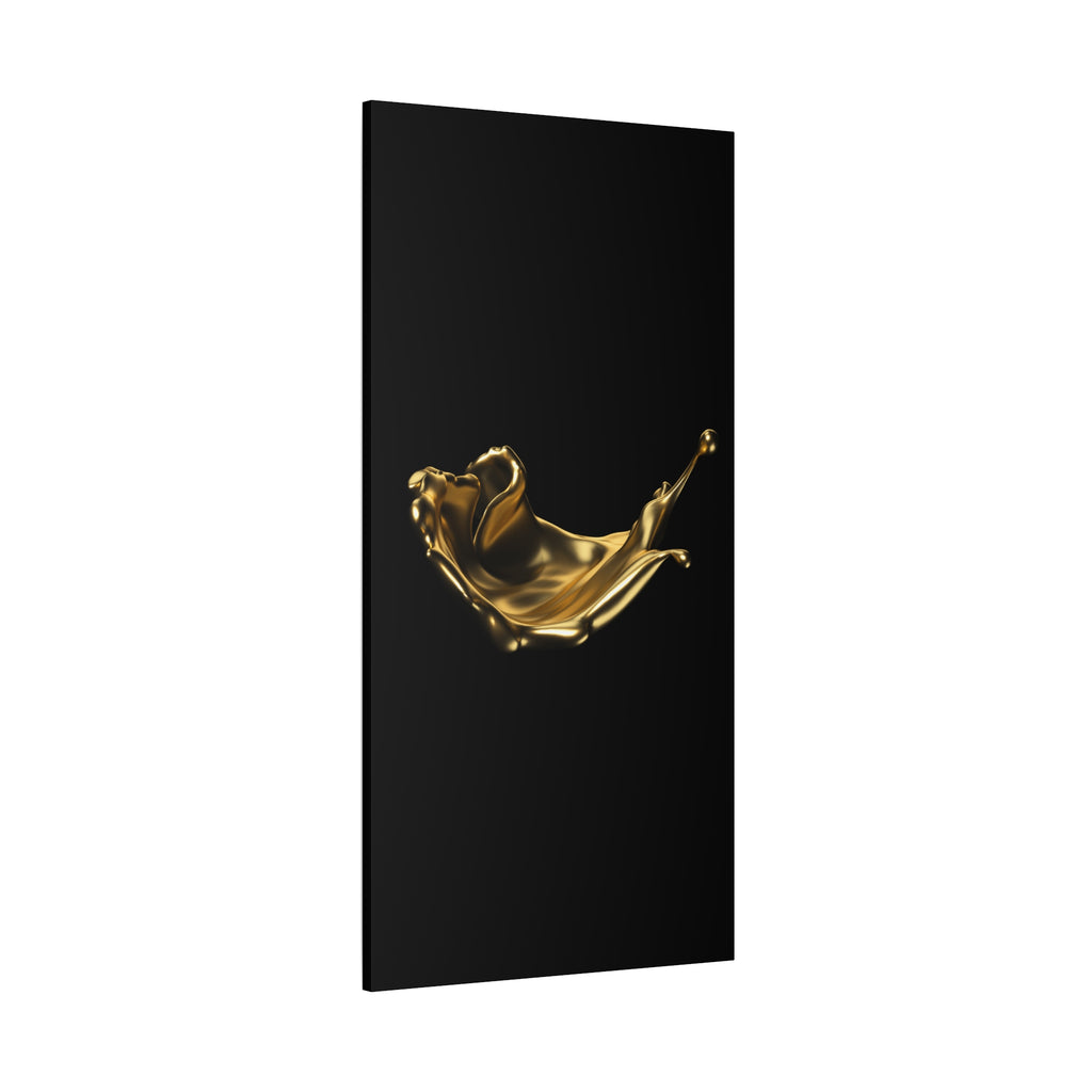 Golden Splash Art Canvas - Modern Black Decor for Stylish Homes