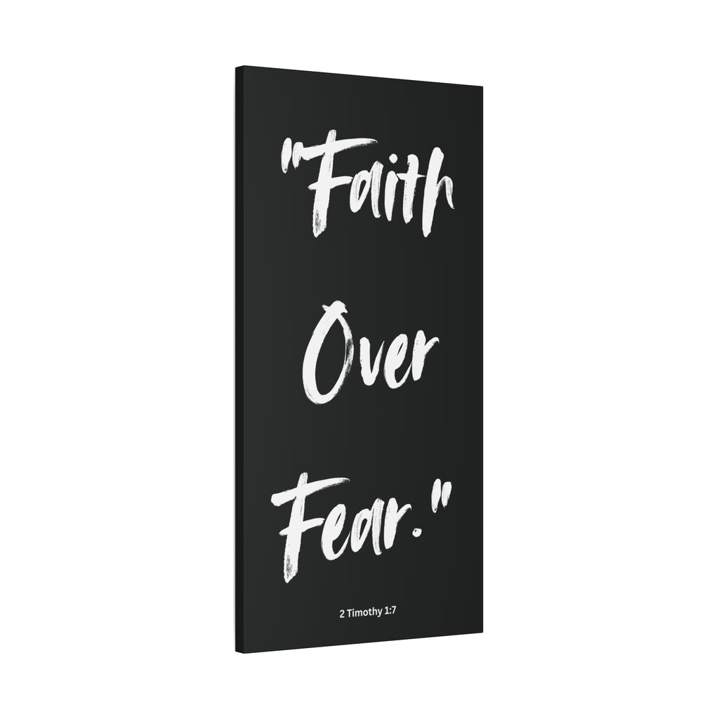 “Faith Over Fear” Christian Wall Art – Minimalist Bible Verse Print (2 Timothy 1:7)