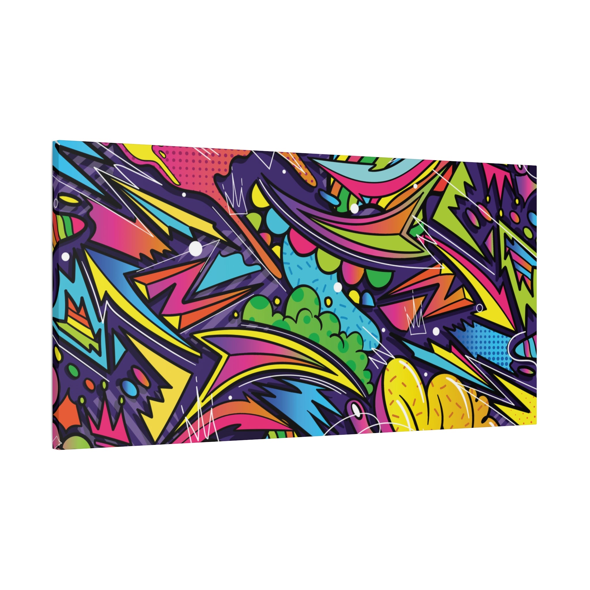 Graffiti Doodle Art Wall Print – Vibrant Urban Pop Abstract Canvas for Creative and Youthful Spaces
