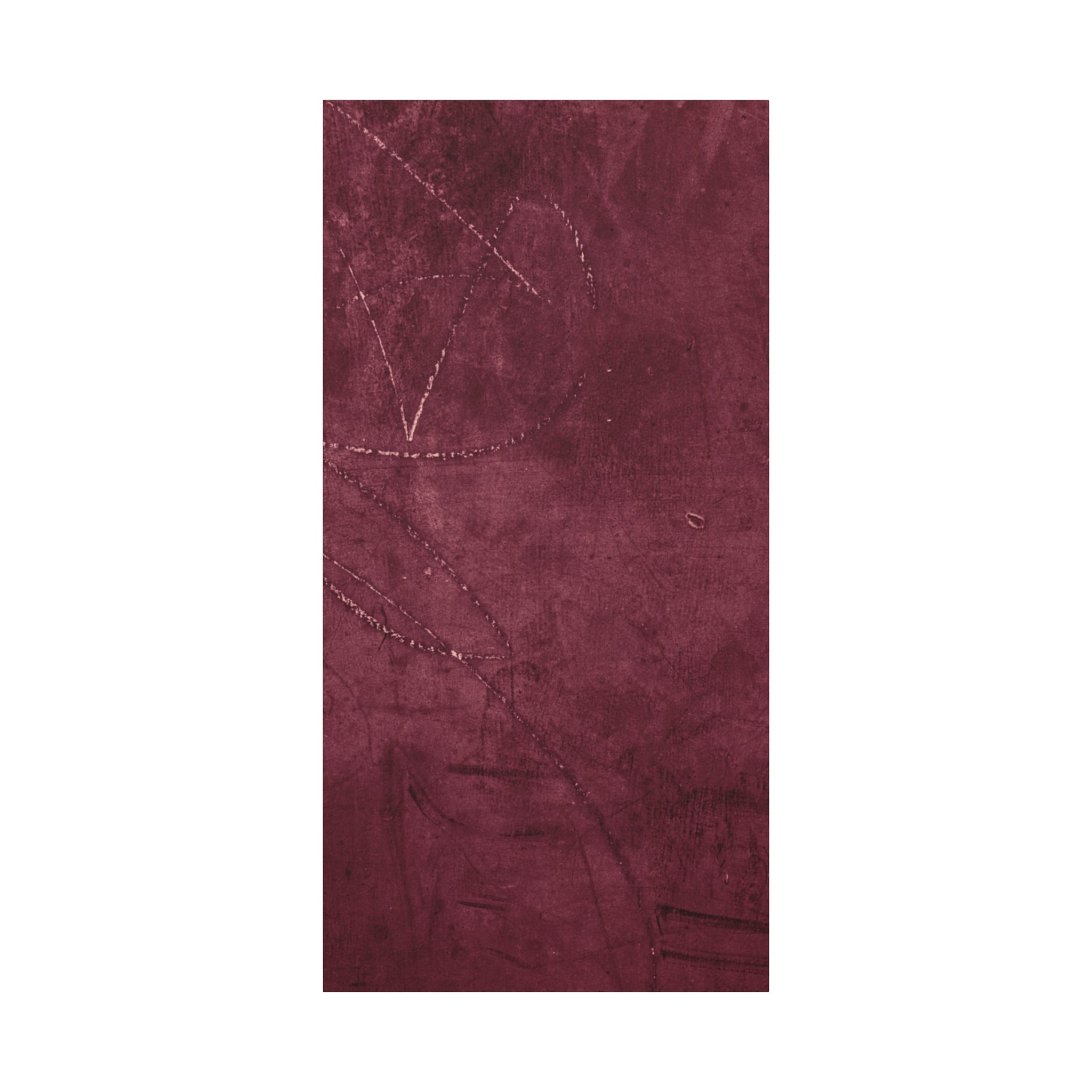 Modern Abstract Wall Art Canvas Print - Matte Burgundy Design