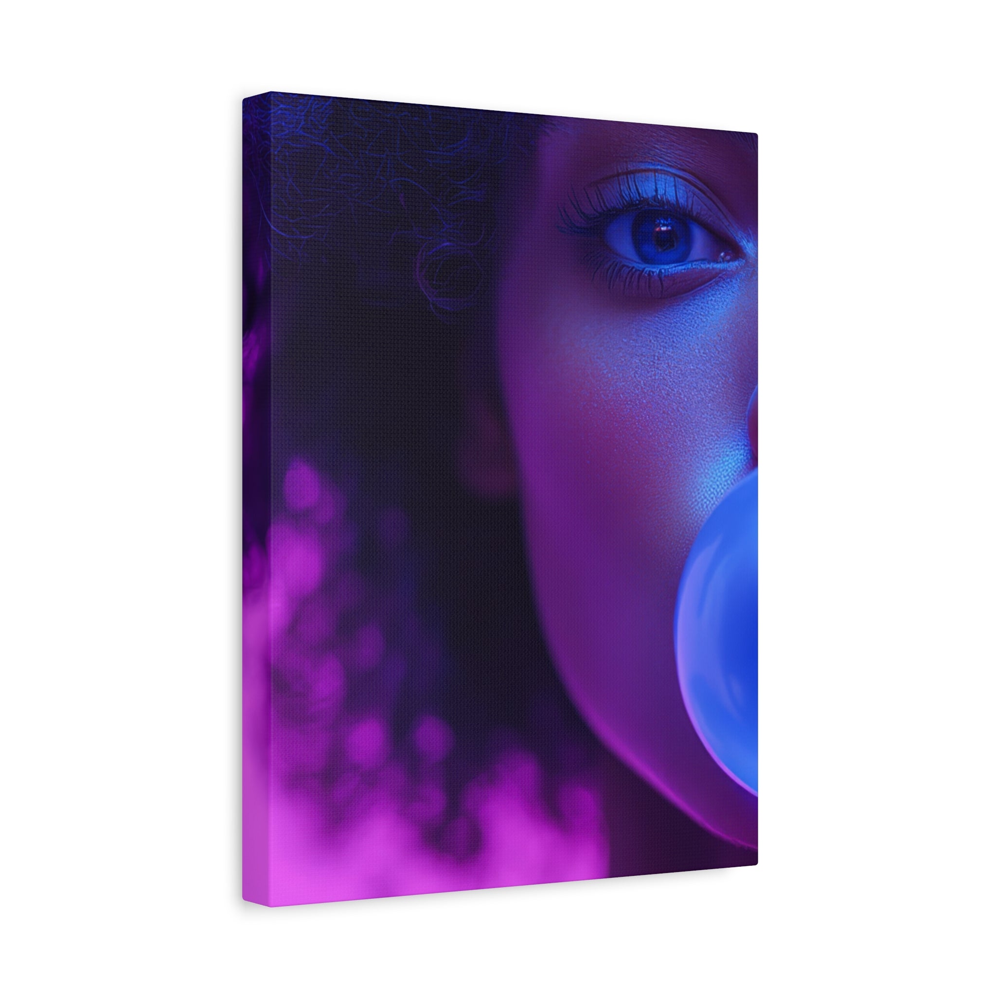 Colorful Bubblegum Canvas Art - Eye-Catching Stretched Wall Decor
