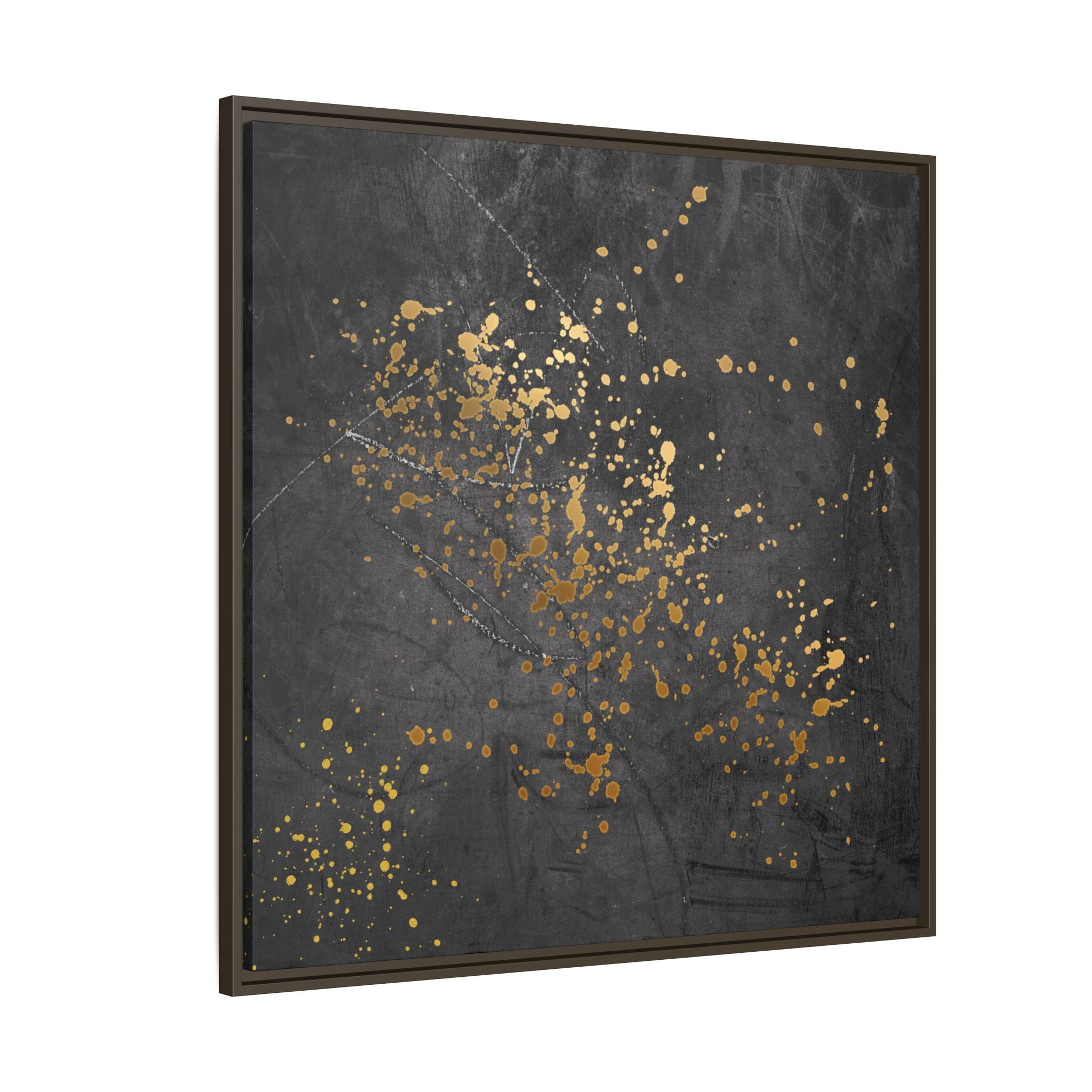 Elegant Gold Splash Canvas Art | Modern Home Decor, Wall Art, Framed Artwork, Living Room Accent, Gift Idea
