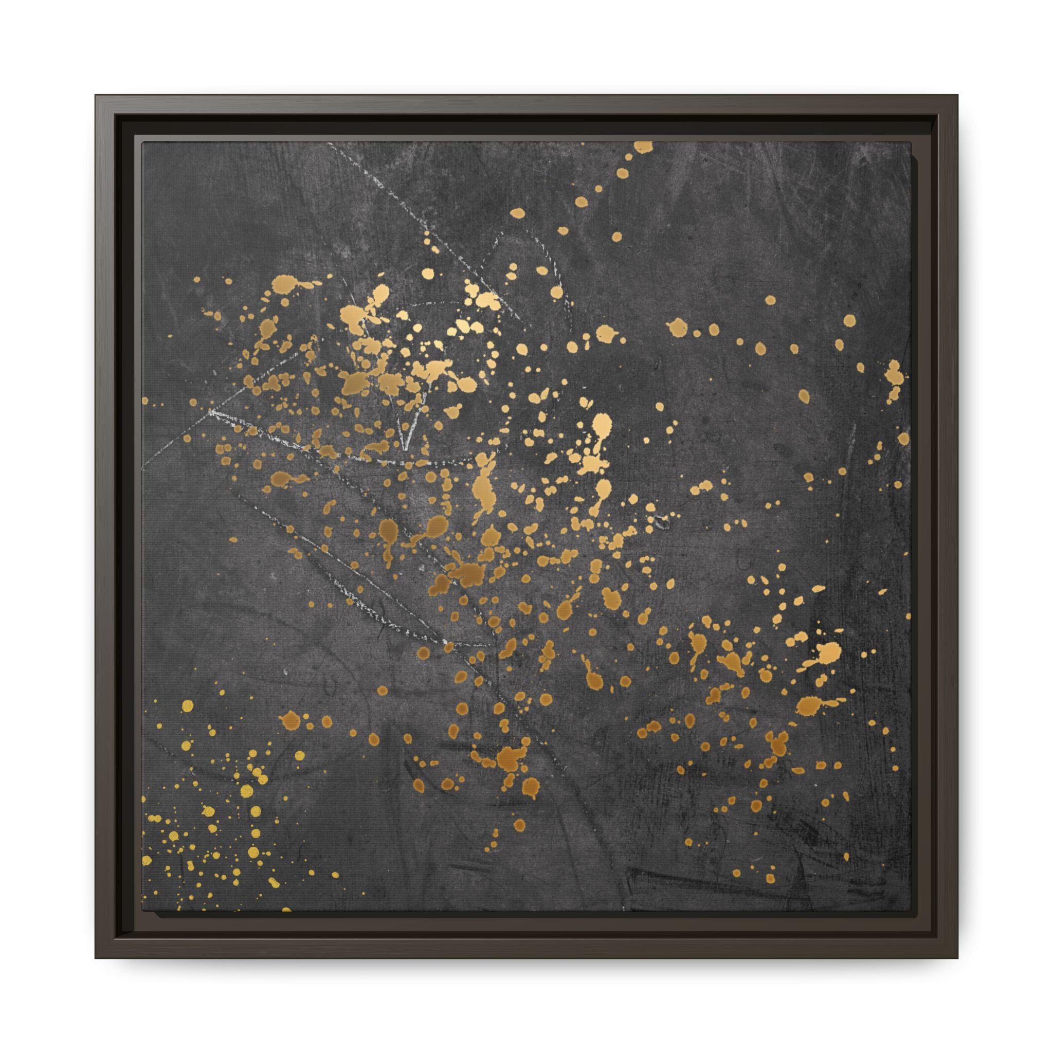 Elegant Gold Splash Canvas Art | Modern Home Decor, Wall Art, Framed Artwork, Living Room Accent, Gift Idea
