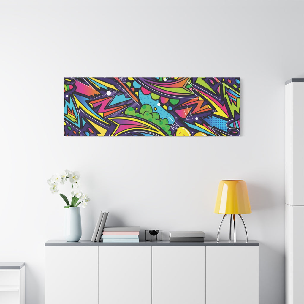 Graffiti Doodle Art Wall Print – Vibrant Urban Pop Abstract Canvas for Creative and Youthful Spaces