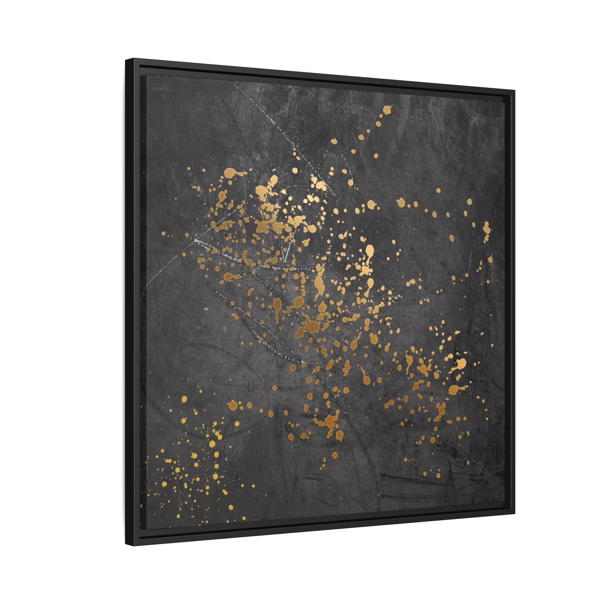 Elegant Gold Splash Canvas Art | Modern Home Decor, Wall Art, Framed Artwork, Living Room Accent, Gift Idea