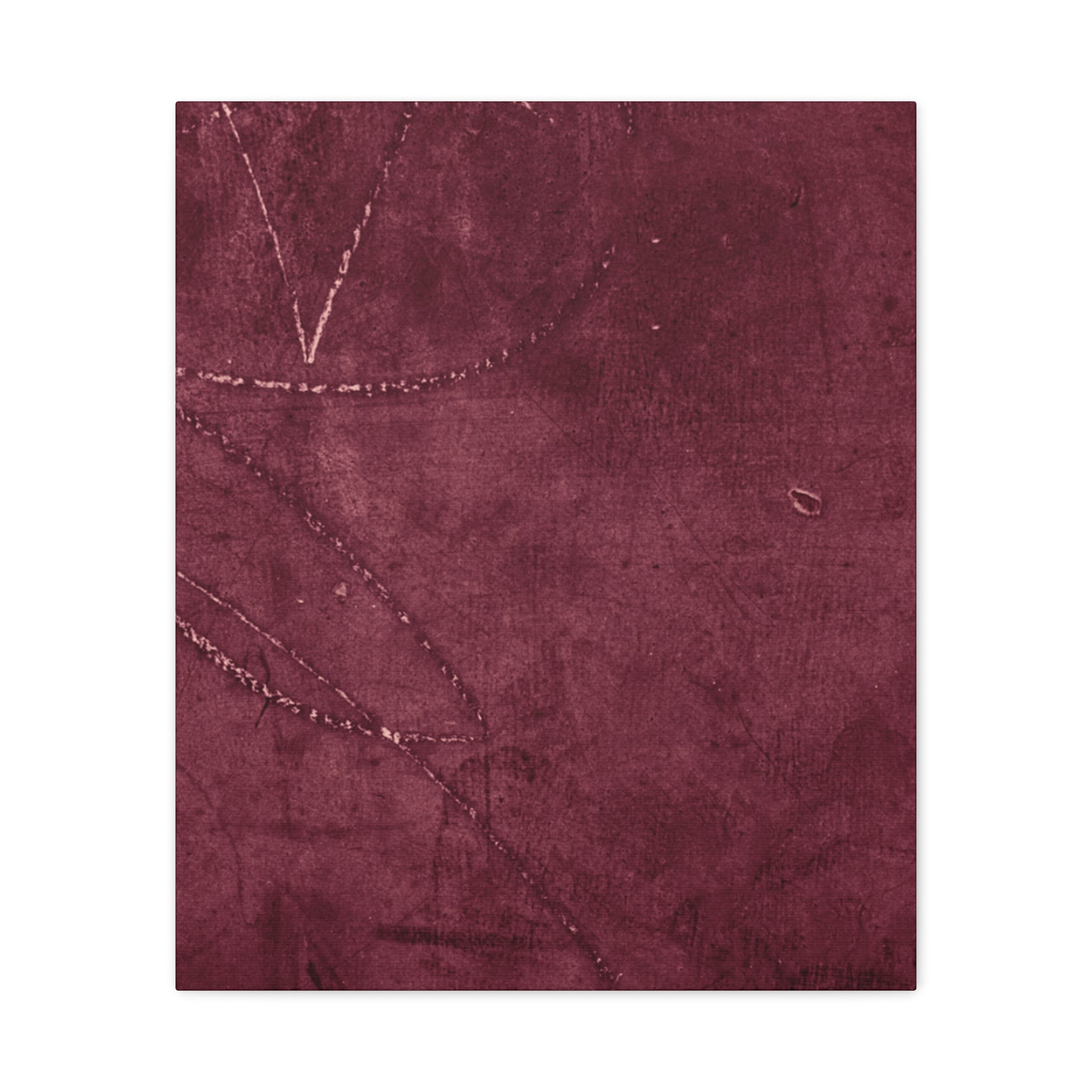 Modern Abstract Wall Art Canvas Print - Matte Burgundy Design