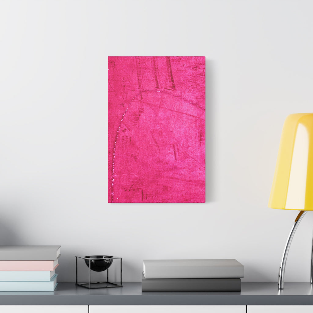 Vibrant Pink Stretched Canvas Art - 1.25" Matte Finish