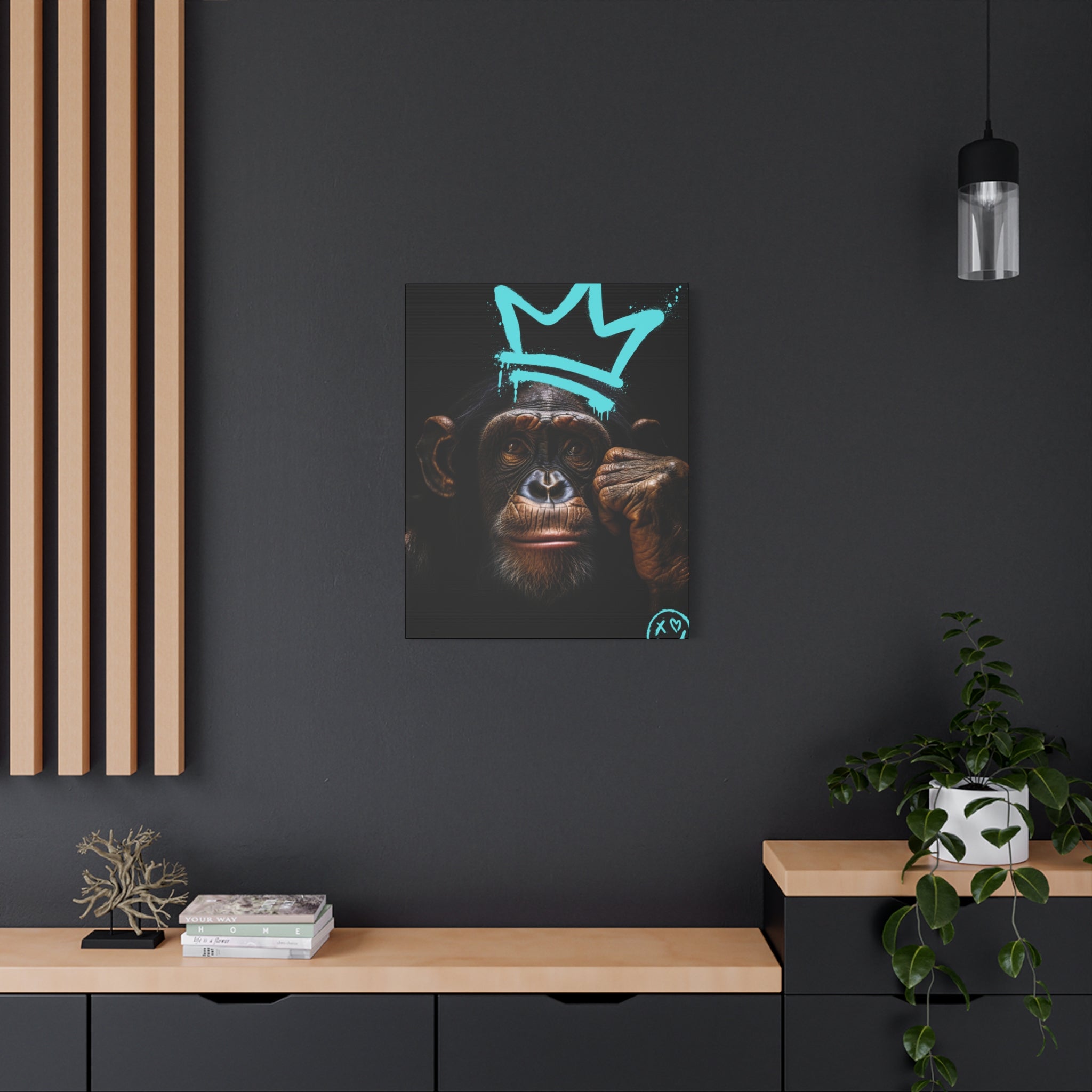 Artistic Monkey Wall Canvas - Crown Graphic Home Decor