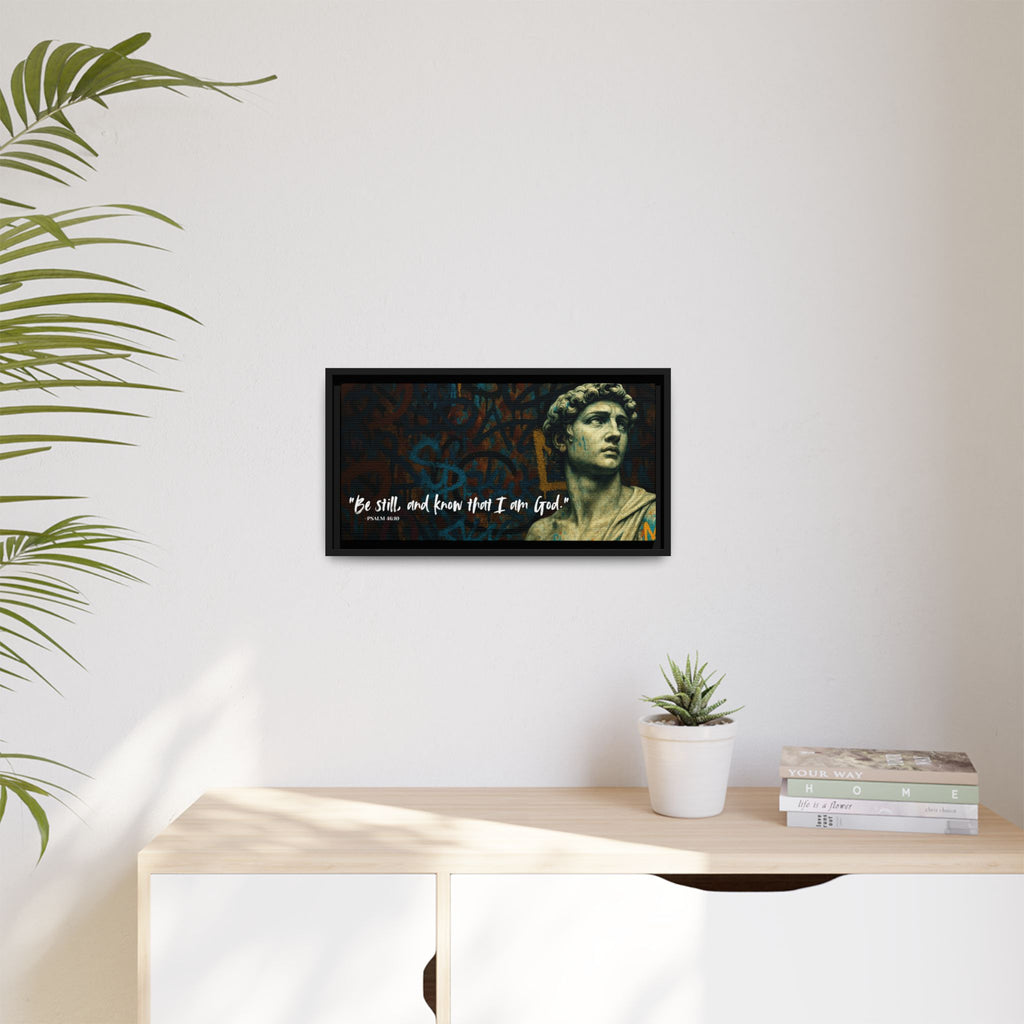 "Be Still and Know" – Psalm 46:10 Graffiti-Inspired Statue Wall Art