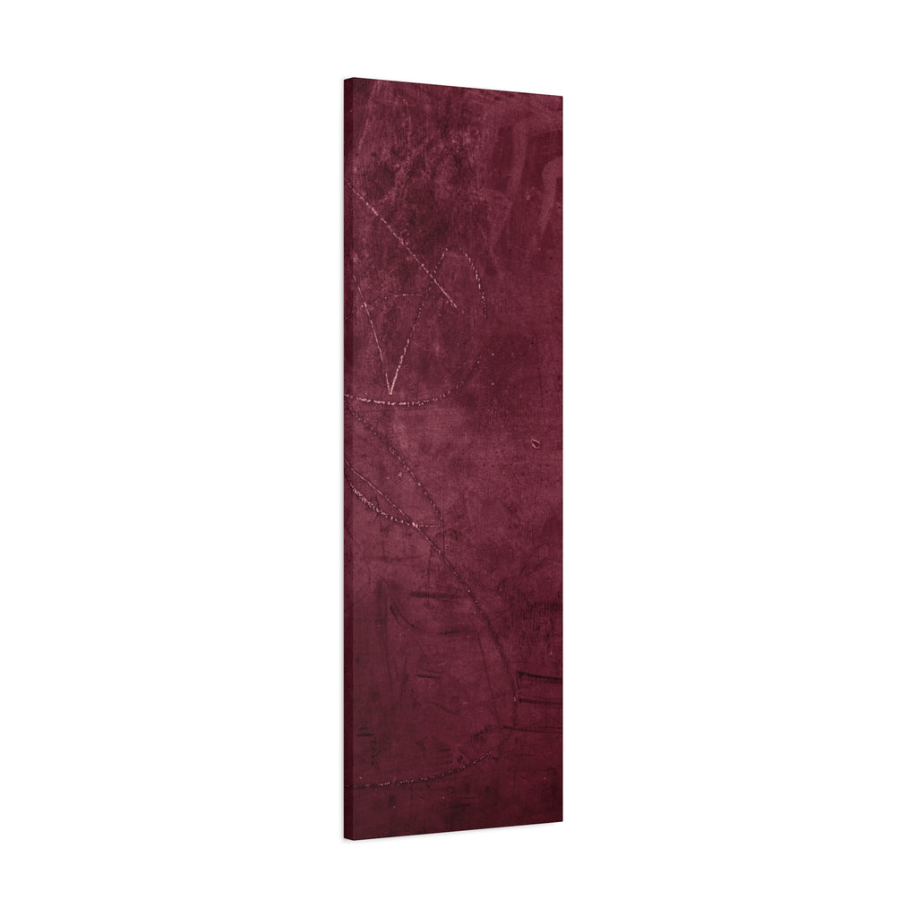Modern Abstract Wall Art Canvas Print - Matte Burgundy Design