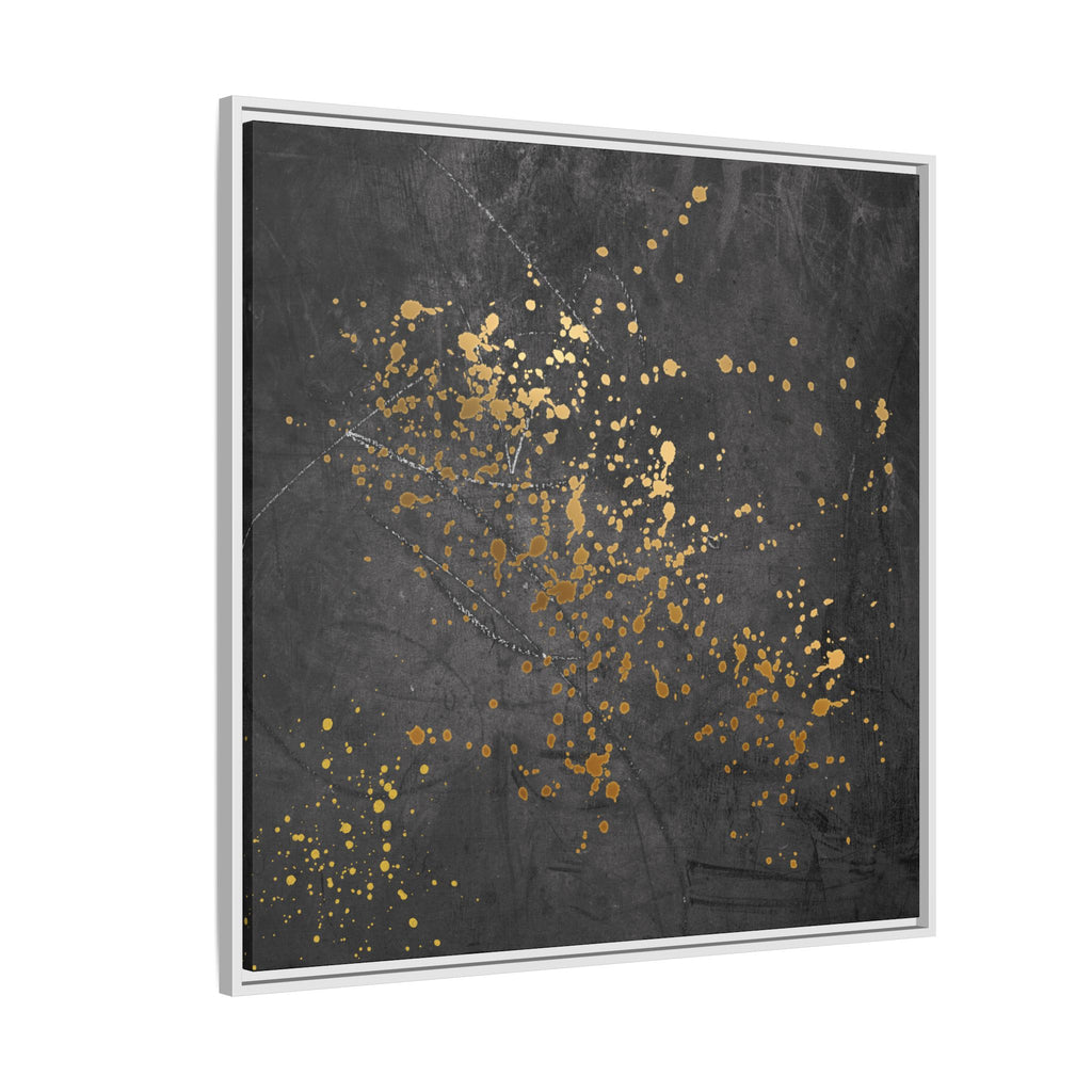 Elegant Gold Splash Canvas Art | Modern Home Decor, Wall Art, Framed Artwork, Living Room Accent, Gift Idea