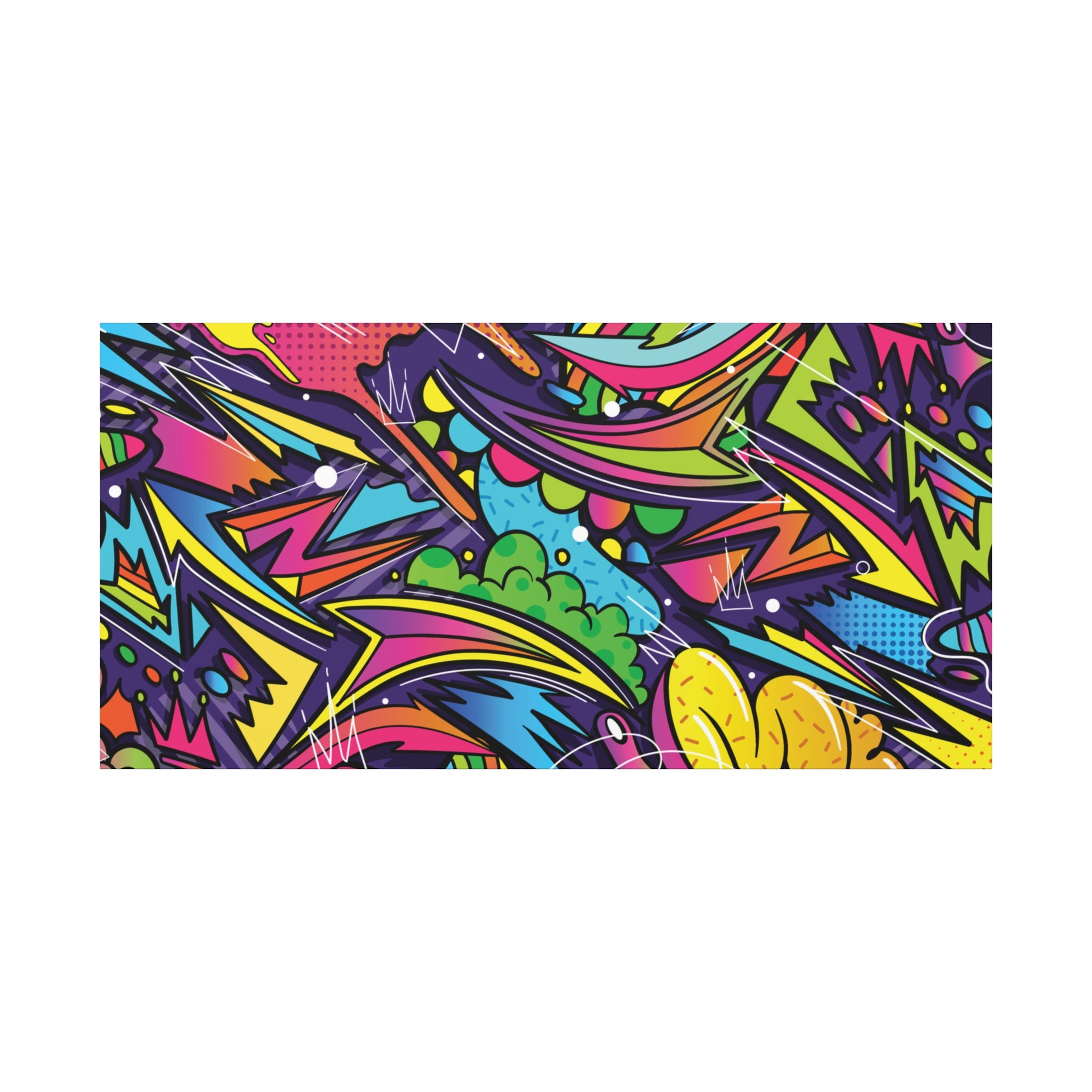 Graffiti Doodle Art Wall Print – Vibrant Urban Pop Abstract Canvas for Creative and Youthful Spaces