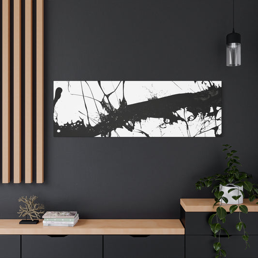 Contemporary Black Splash Art Canvas Wall Decor