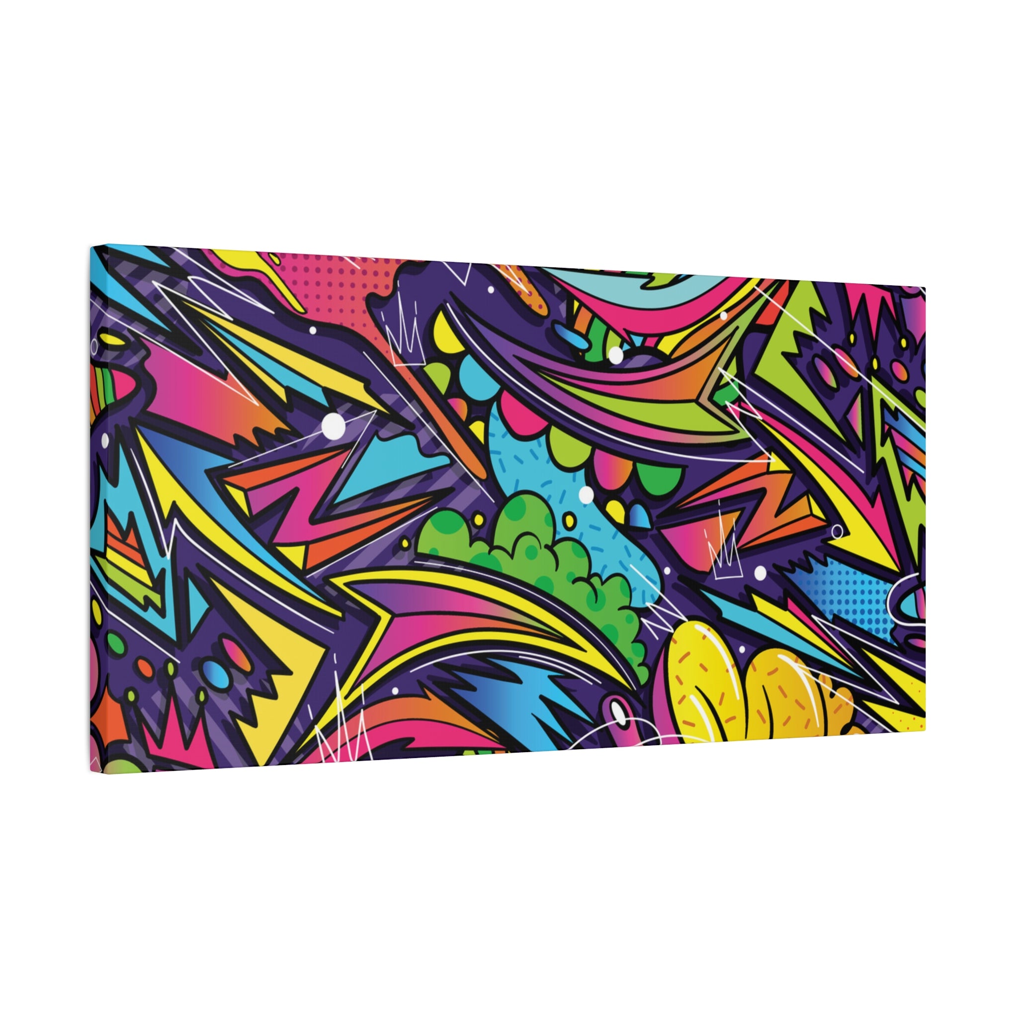 Graffiti Doodle Art Wall Print – Vibrant Urban Pop Abstract Canvas for Creative and Youthful Spaces