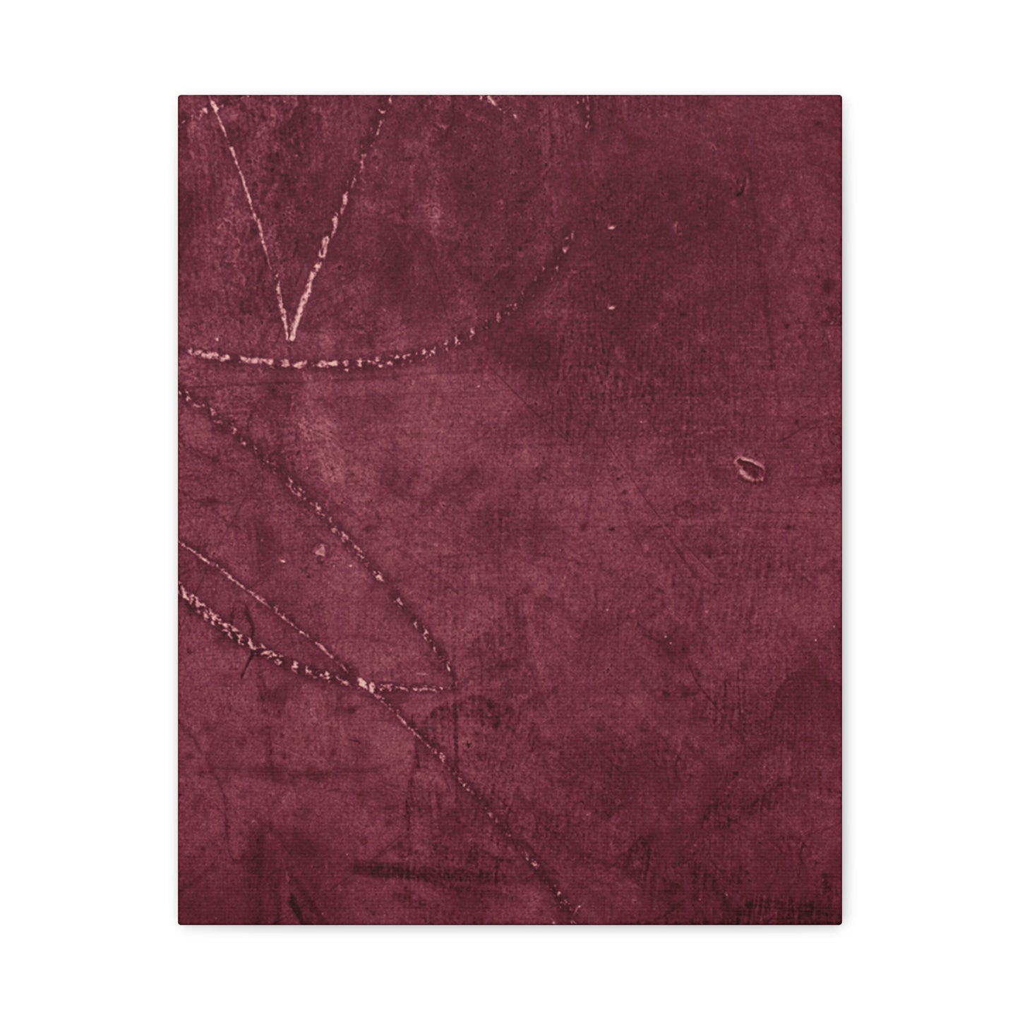 Modern Abstract Wall Art Canvas Print - Matte Burgundy Design